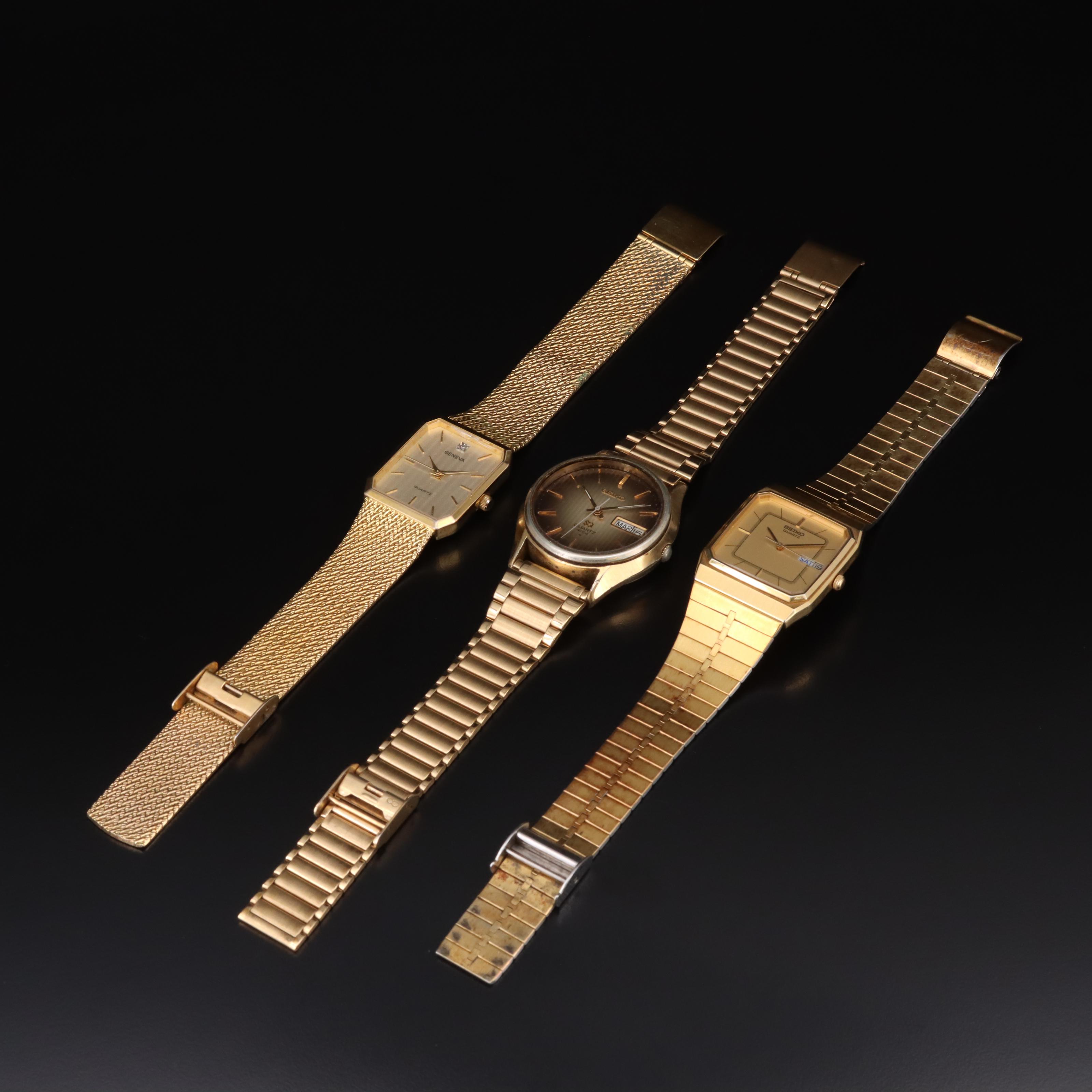 Quartz Watch Selection Featuring Seiko and Geneva