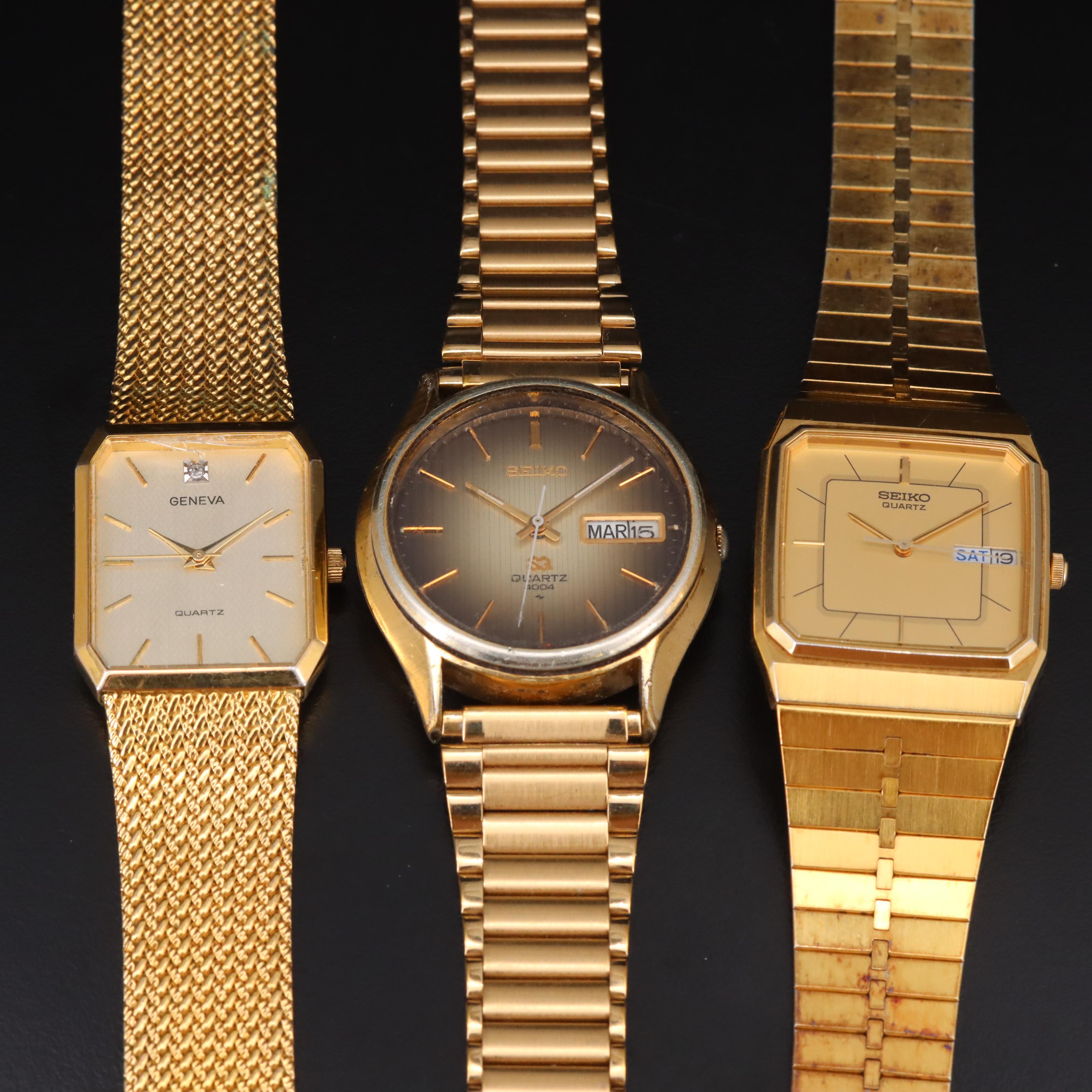 Quartz Watch Selection Featuring Seiko and Geneva