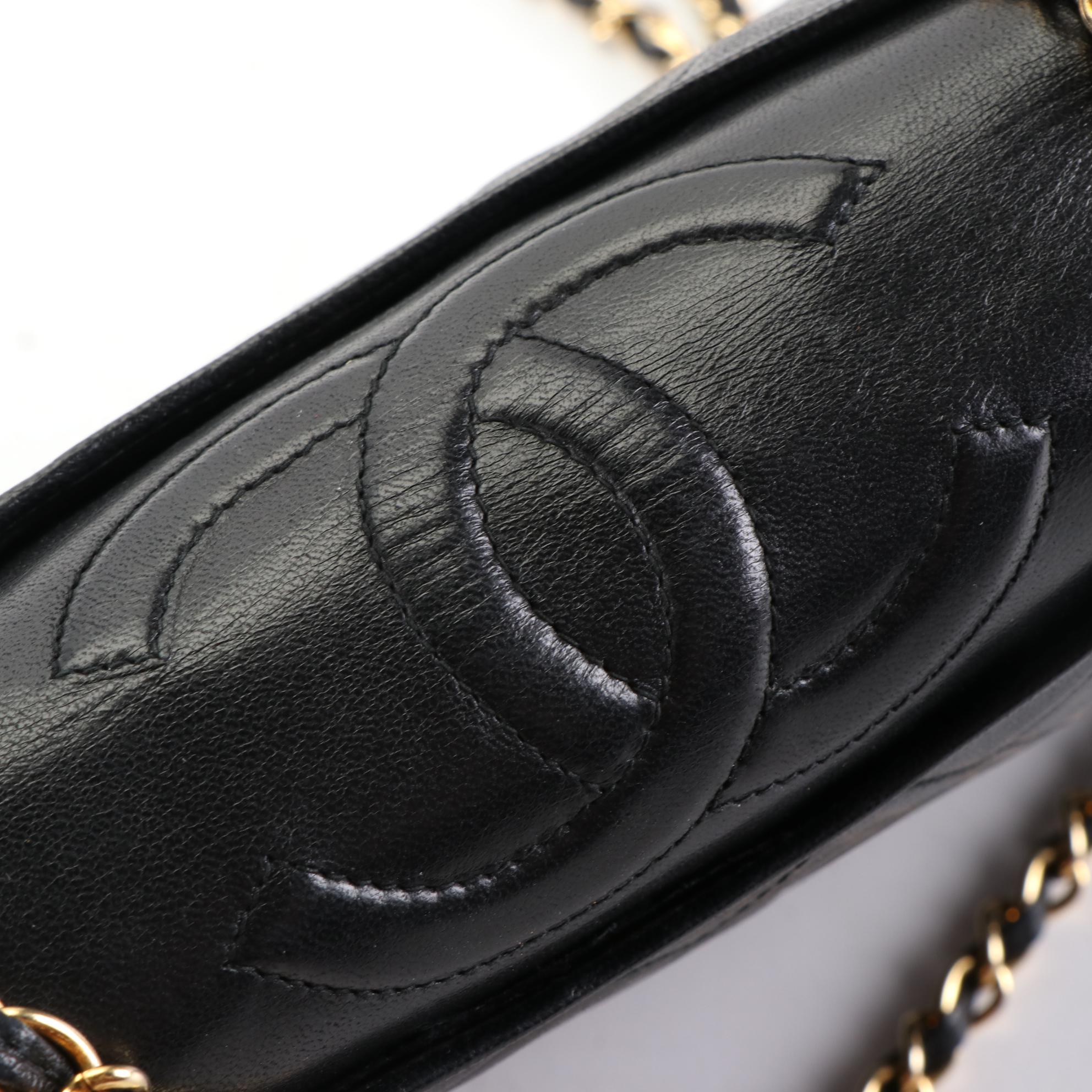 Chanel Quilted Leather Chain Strap Bag