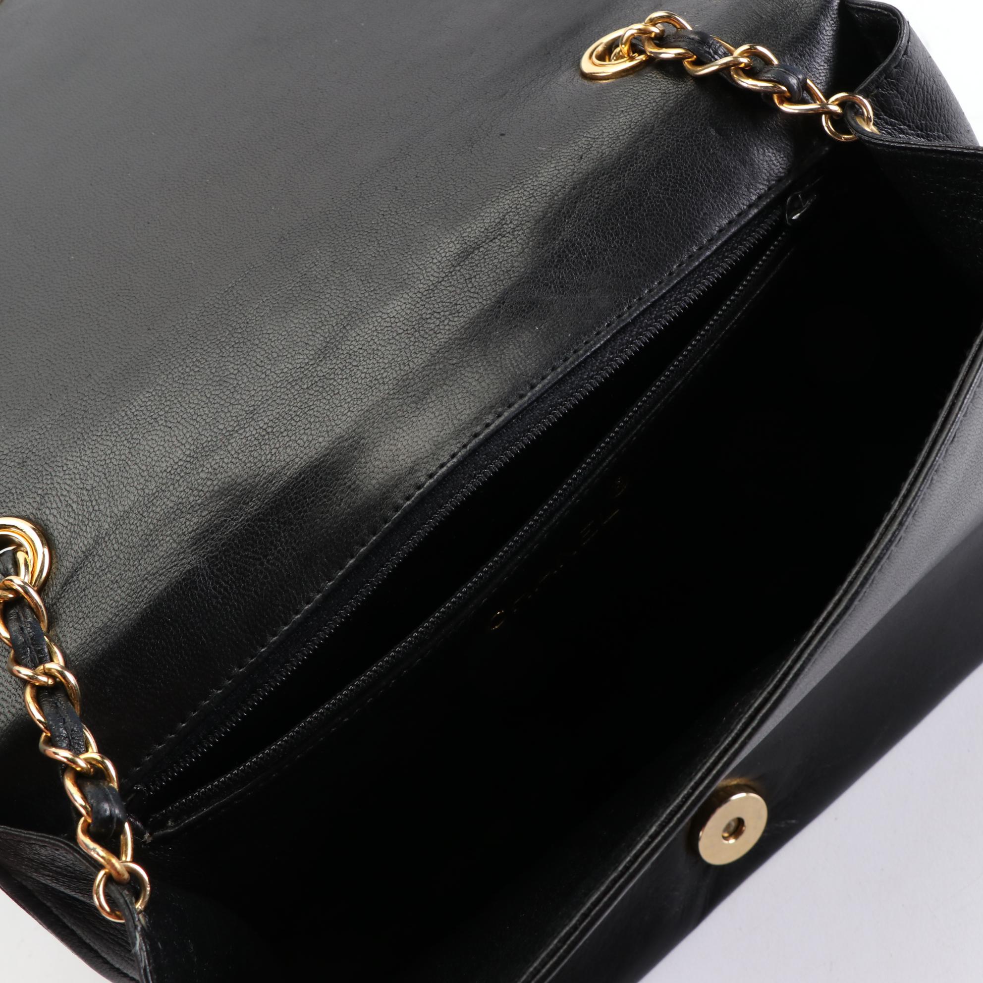 Chanel Quilted Leather Chain Strap Bag