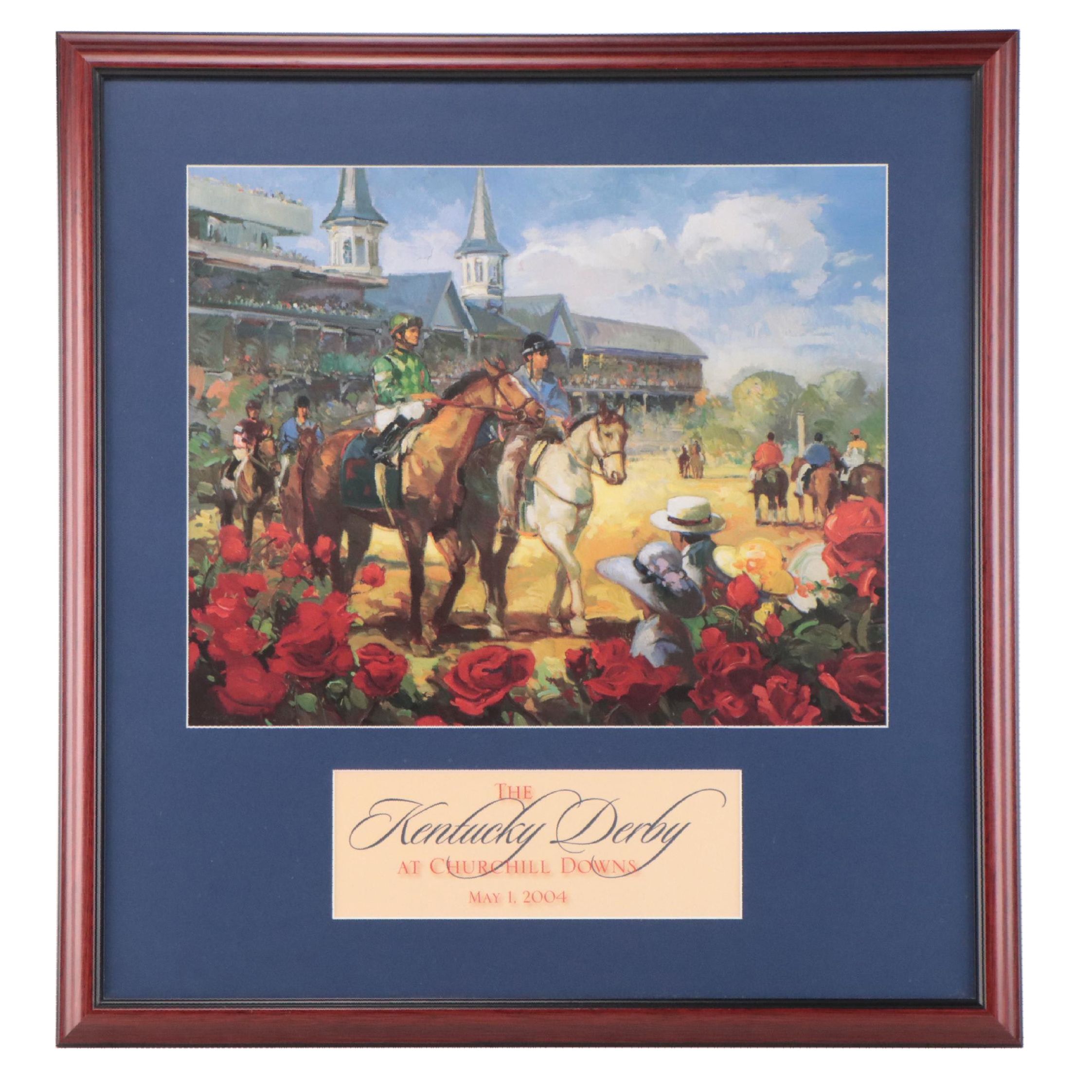 Kentucky Derby 2004 Offset Lithograph Poster After Francis Livingston