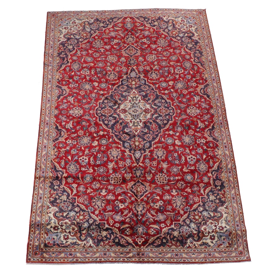 6'11 x 10'6 Hand-Knotted Persian Isfahan Area Rug