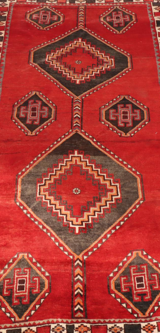 4'4 x 9'4 Hand-Knotted Persian Abadeh Long Rug