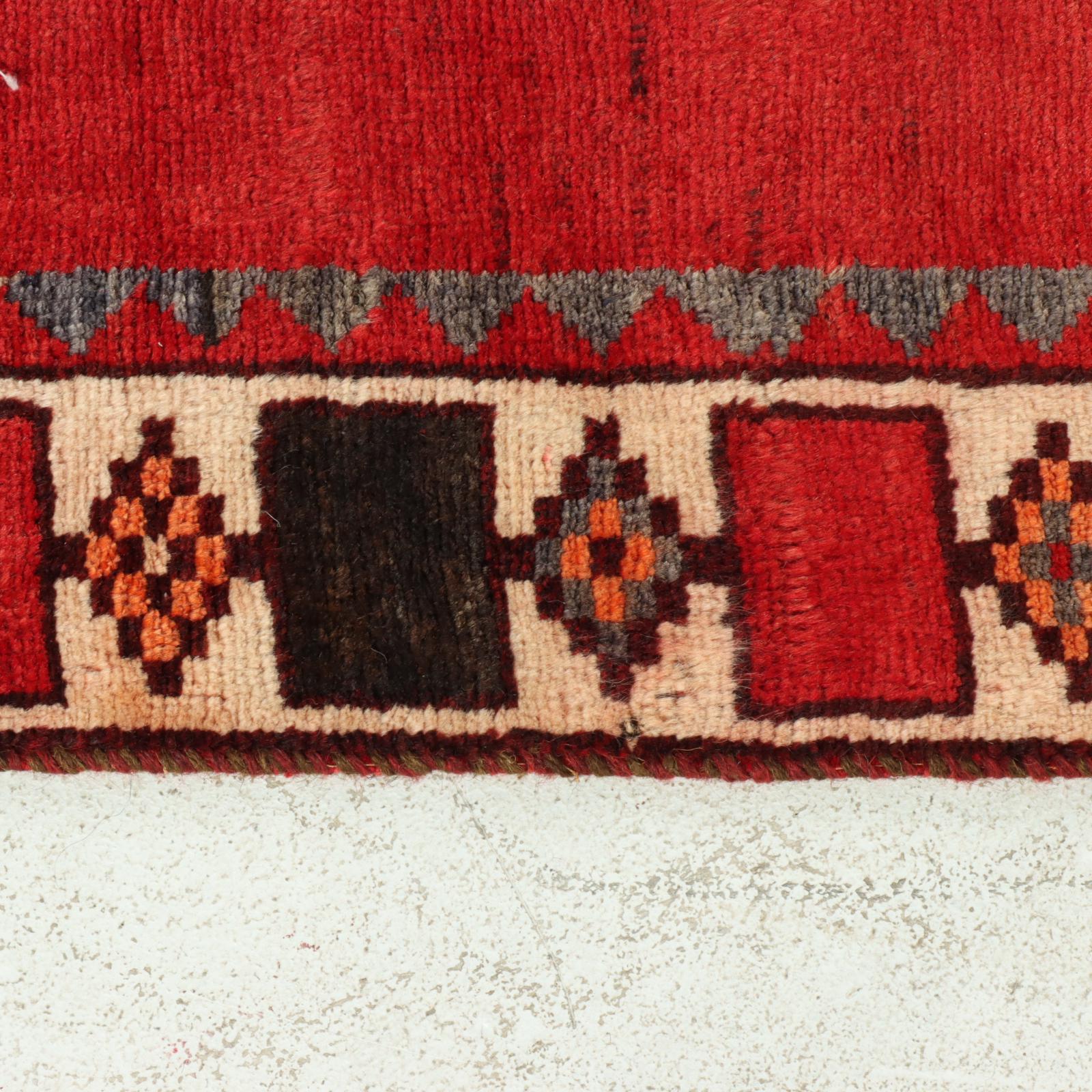 4'4 x 9'4 Hand-Knotted Persian Abadeh Long Rug