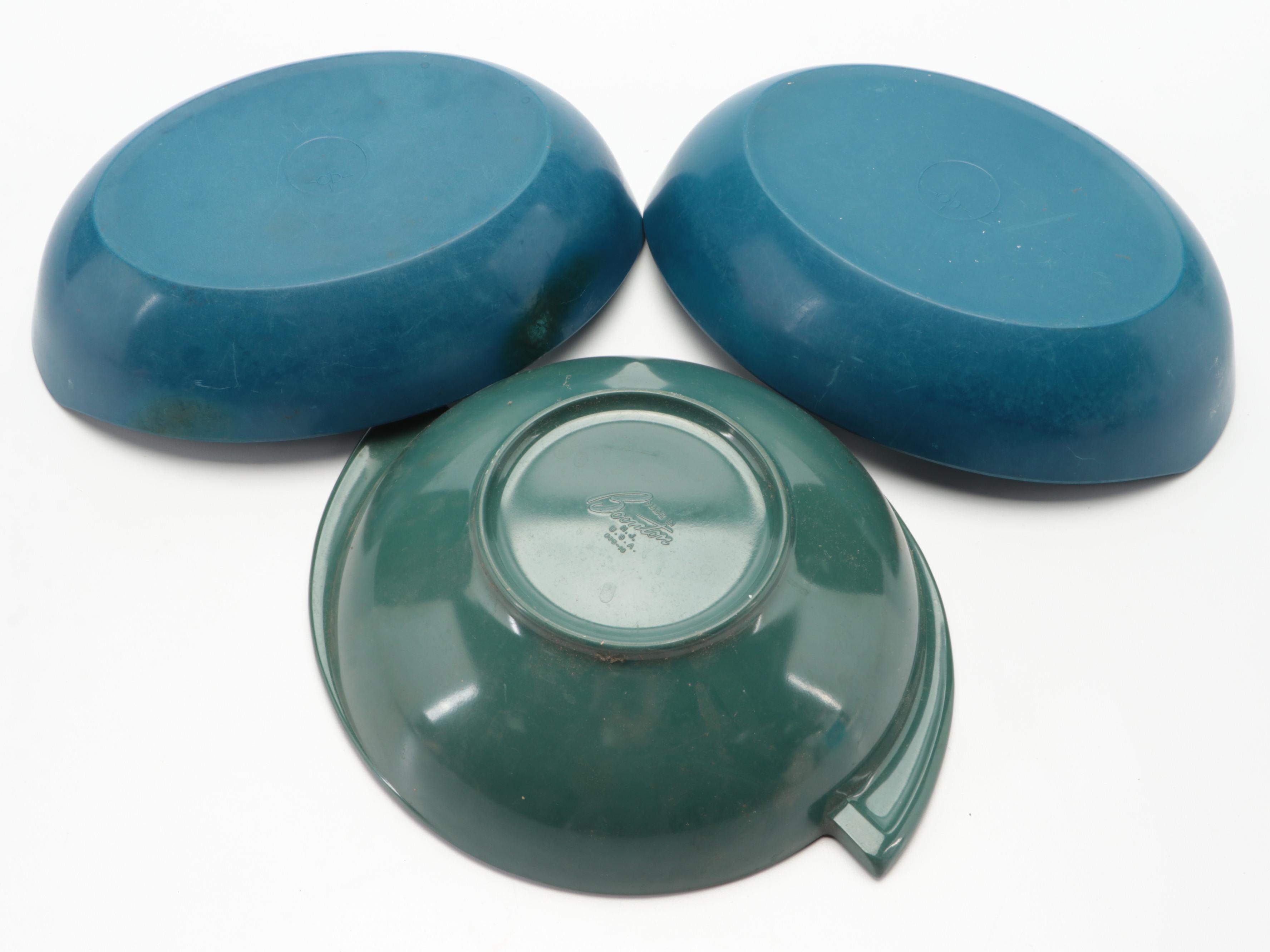 Boonton and Other Melamine Dishware With Sterilite Food Storage, Mid-20th C.