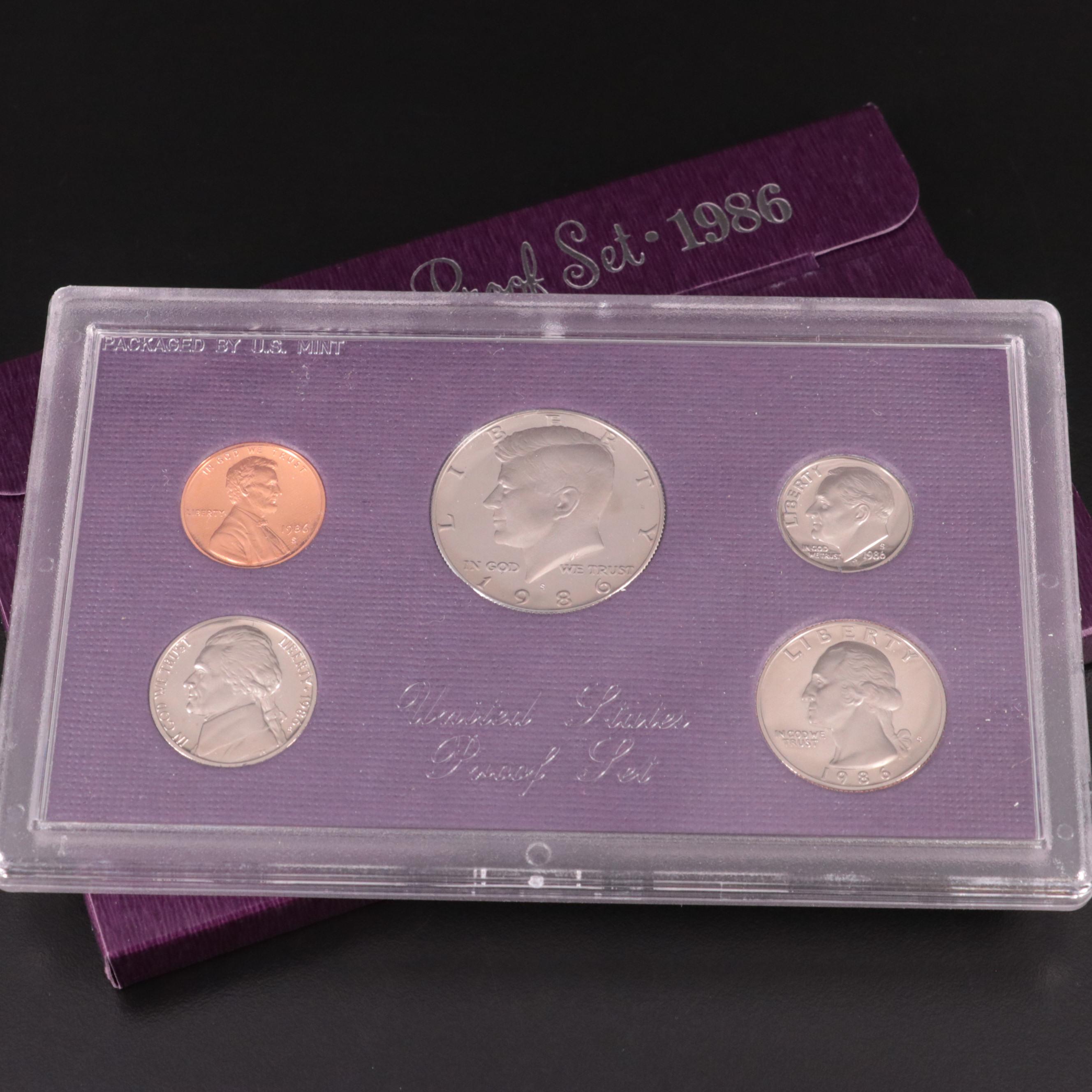 Nineteen Different U.S. Mint Proof Sets, 1968–1986