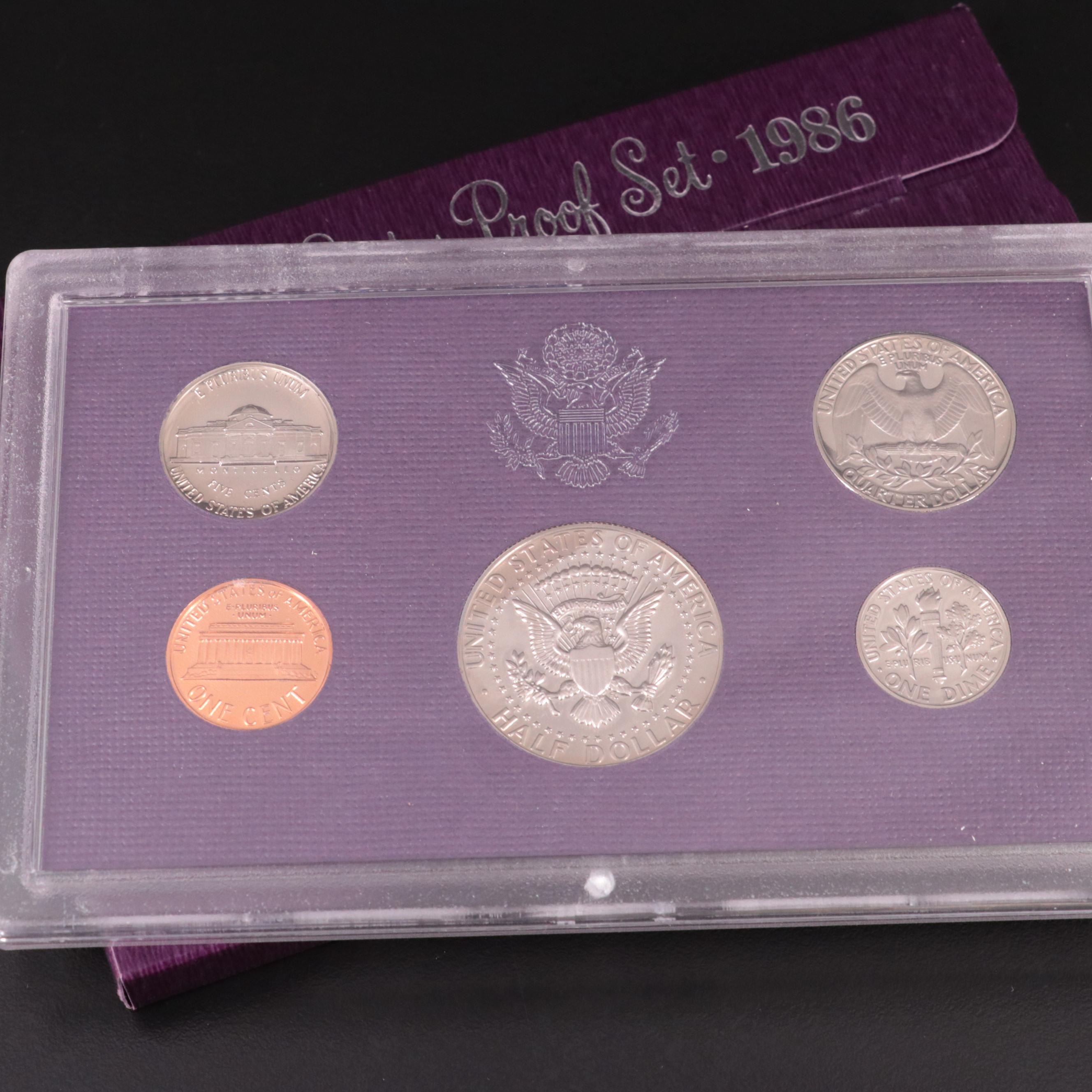 Nineteen Different U.S. Mint Proof Sets, 1968–1986