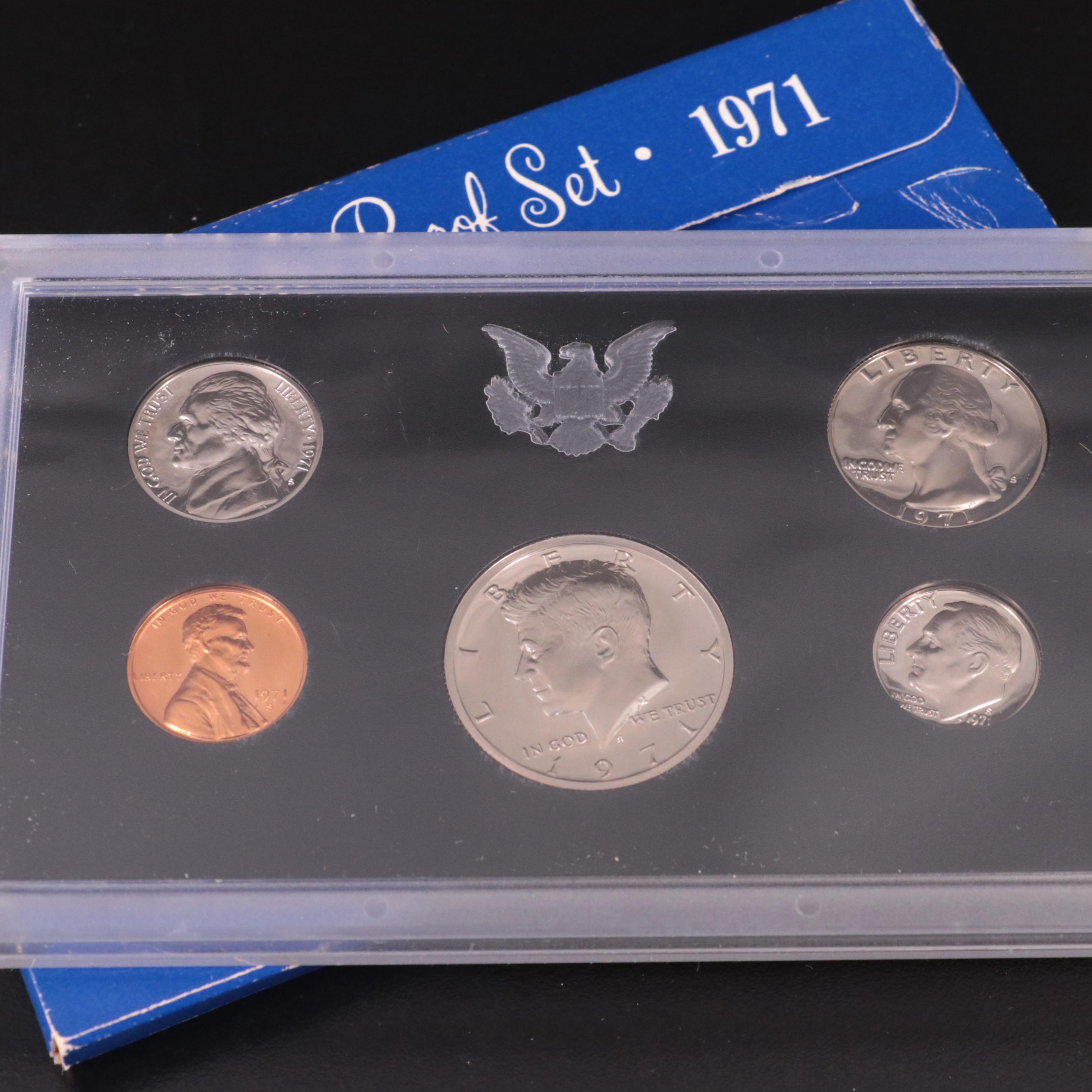 Nineteen Different U.S. Mint Proof Sets, 1968–1986