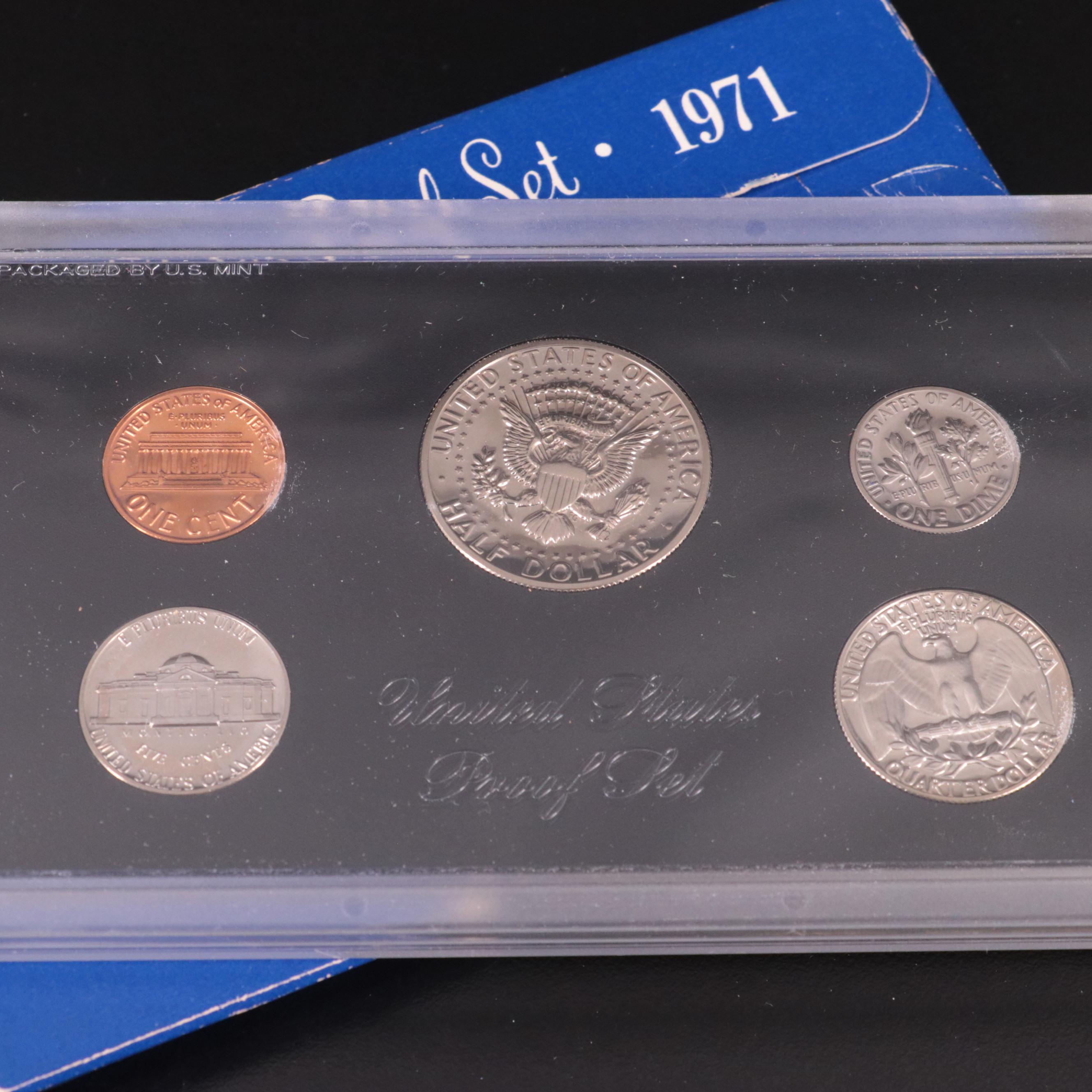 Nineteen Different U.S. Mint Proof Sets, 1968–1986