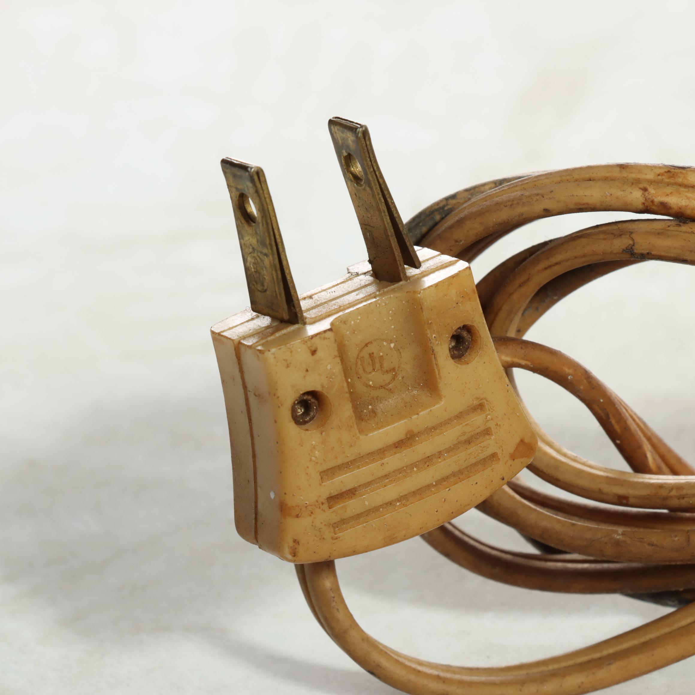 Art Deco Hand-Painted Glass and Metal Floor Lamp, Early 20th Century