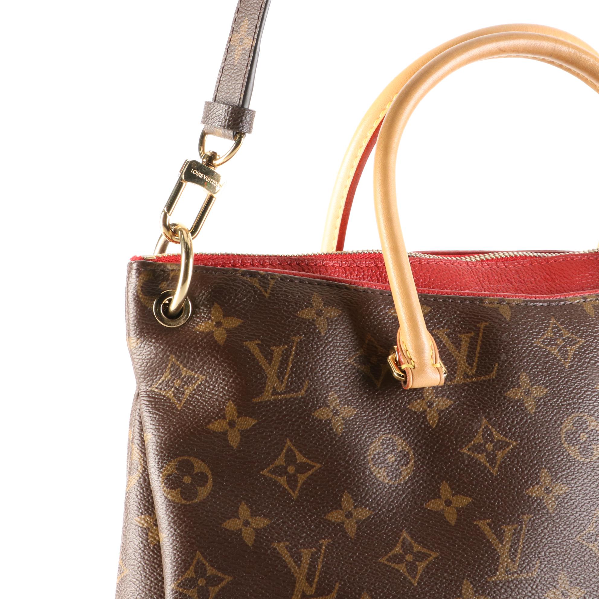 Louis Vuitton Medium Pallas Handbag in Monogram Canvas and Vachetta Leather