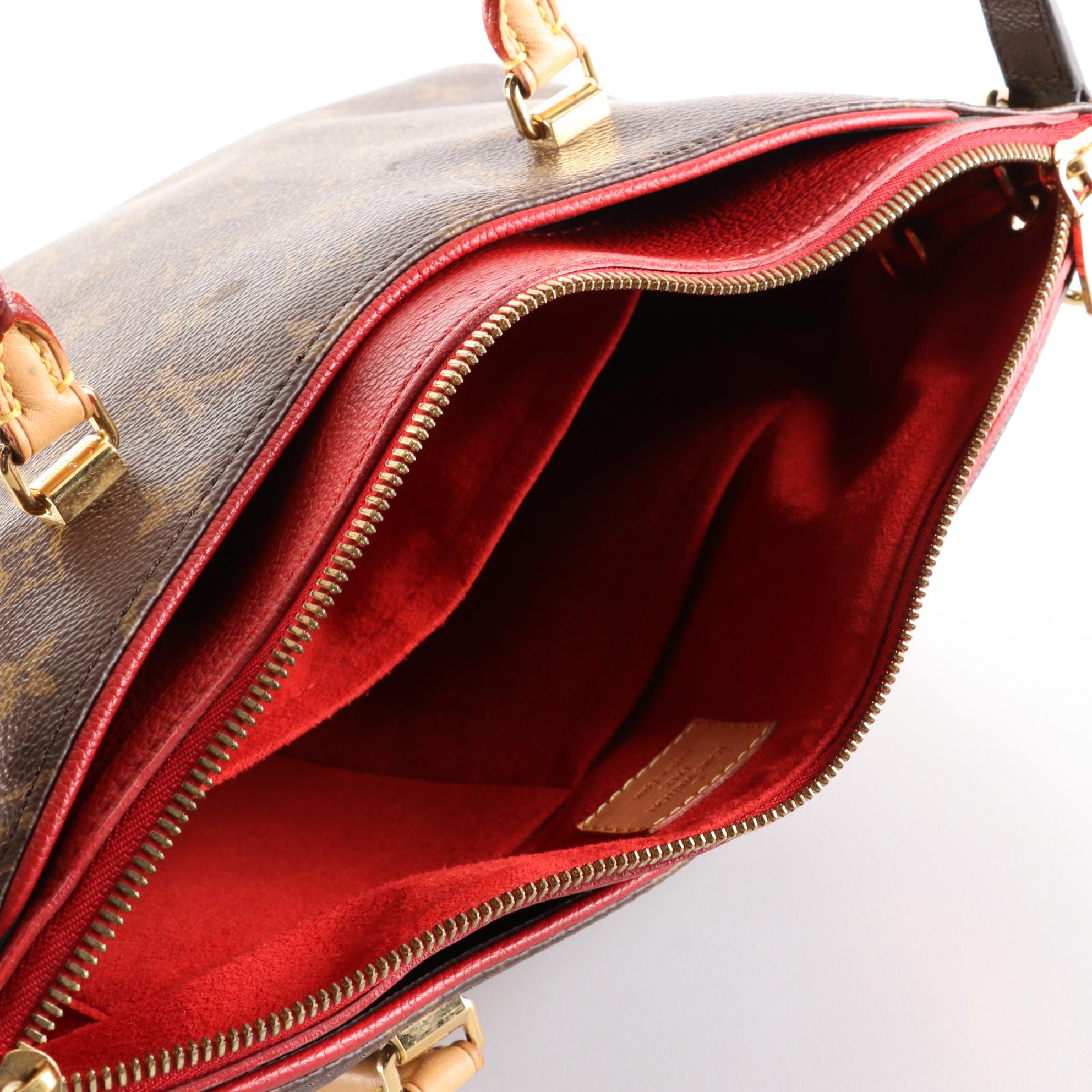 Louis Vuitton Medium Pallas Handbag in Monogram Canvas and Vachetta Leather