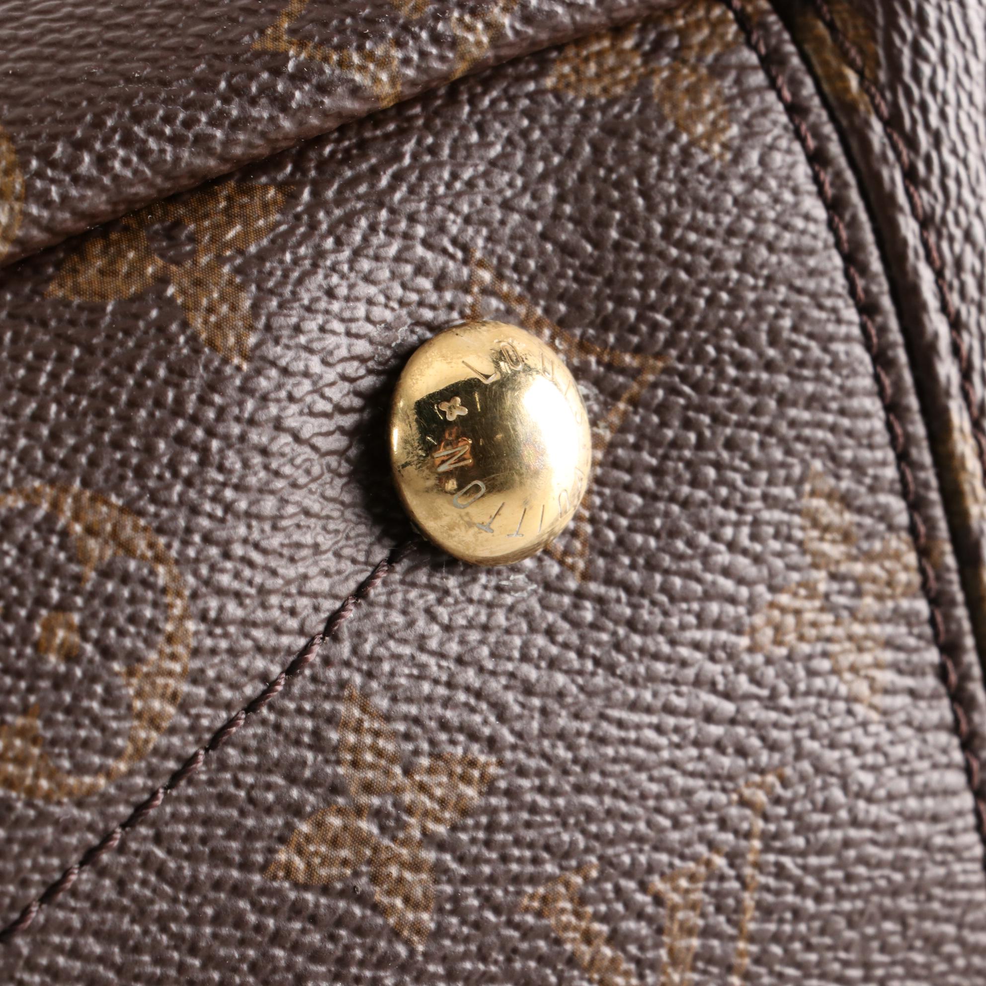 Louis Vuitton Medium Pallas Handbag in Monogram Canvas and Vachetta Leather