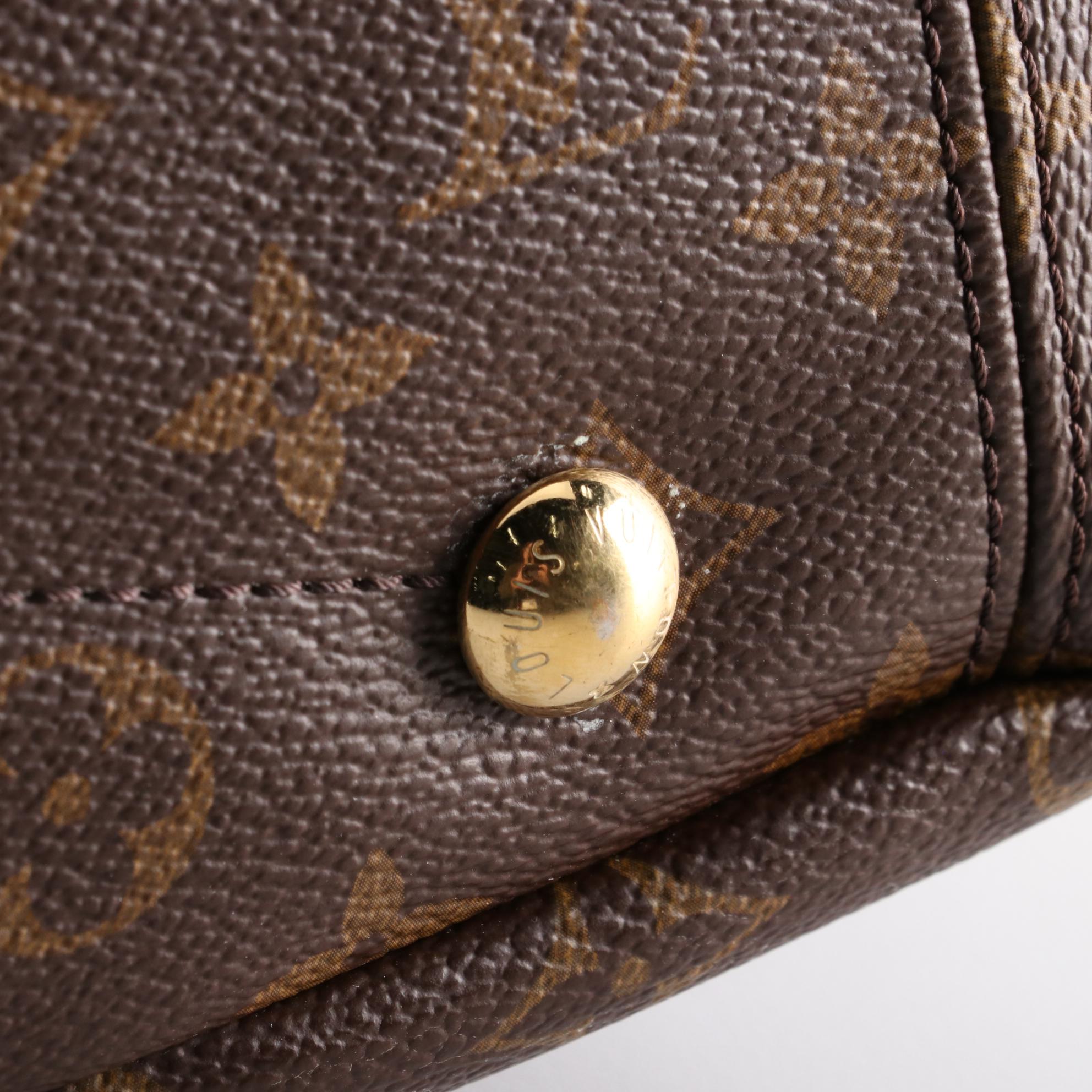 Louis Vuitton Medium Pallas Handbag in Monogram Canvas and Vachetta Leather