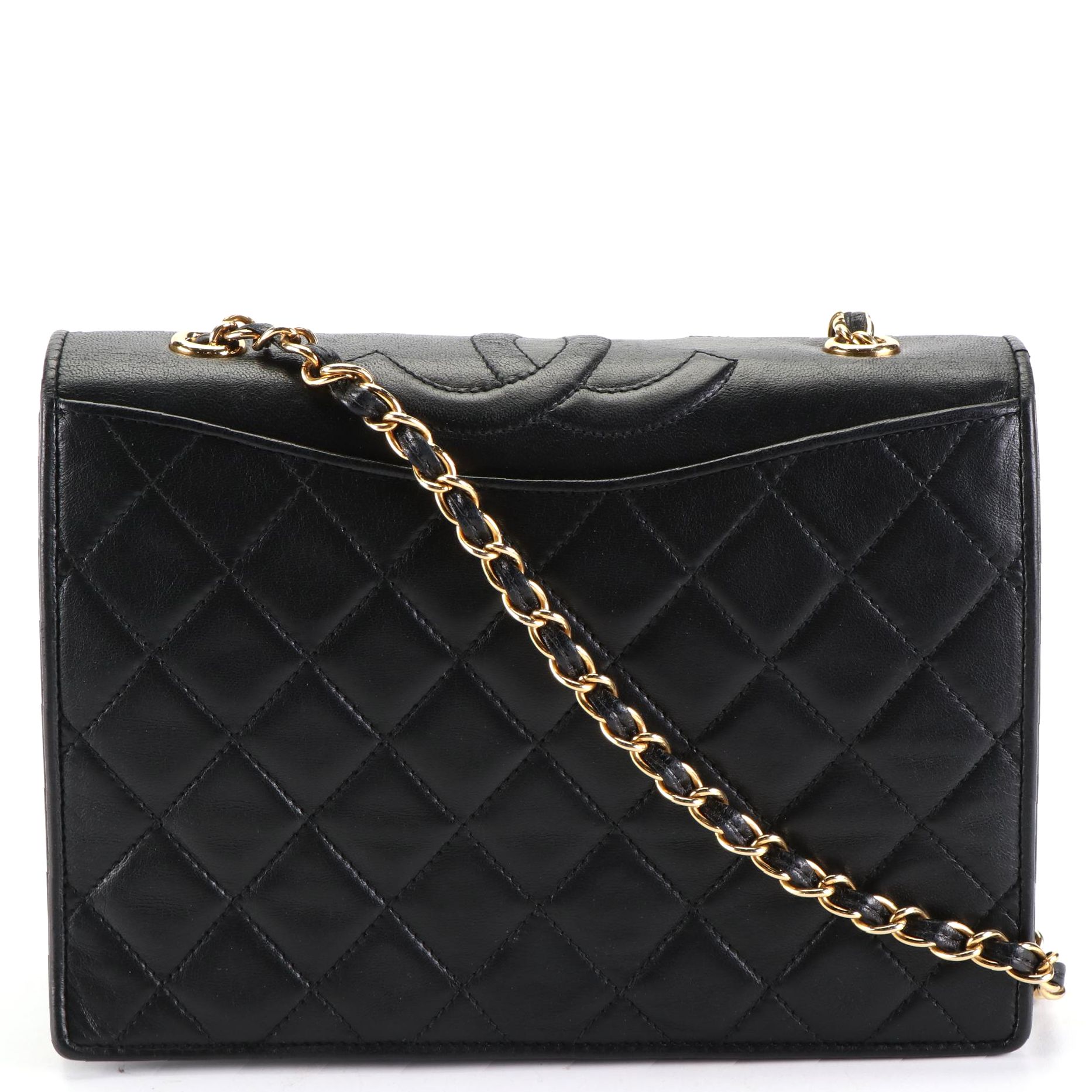 Chanel Quilted Leather Chain Strap Bag