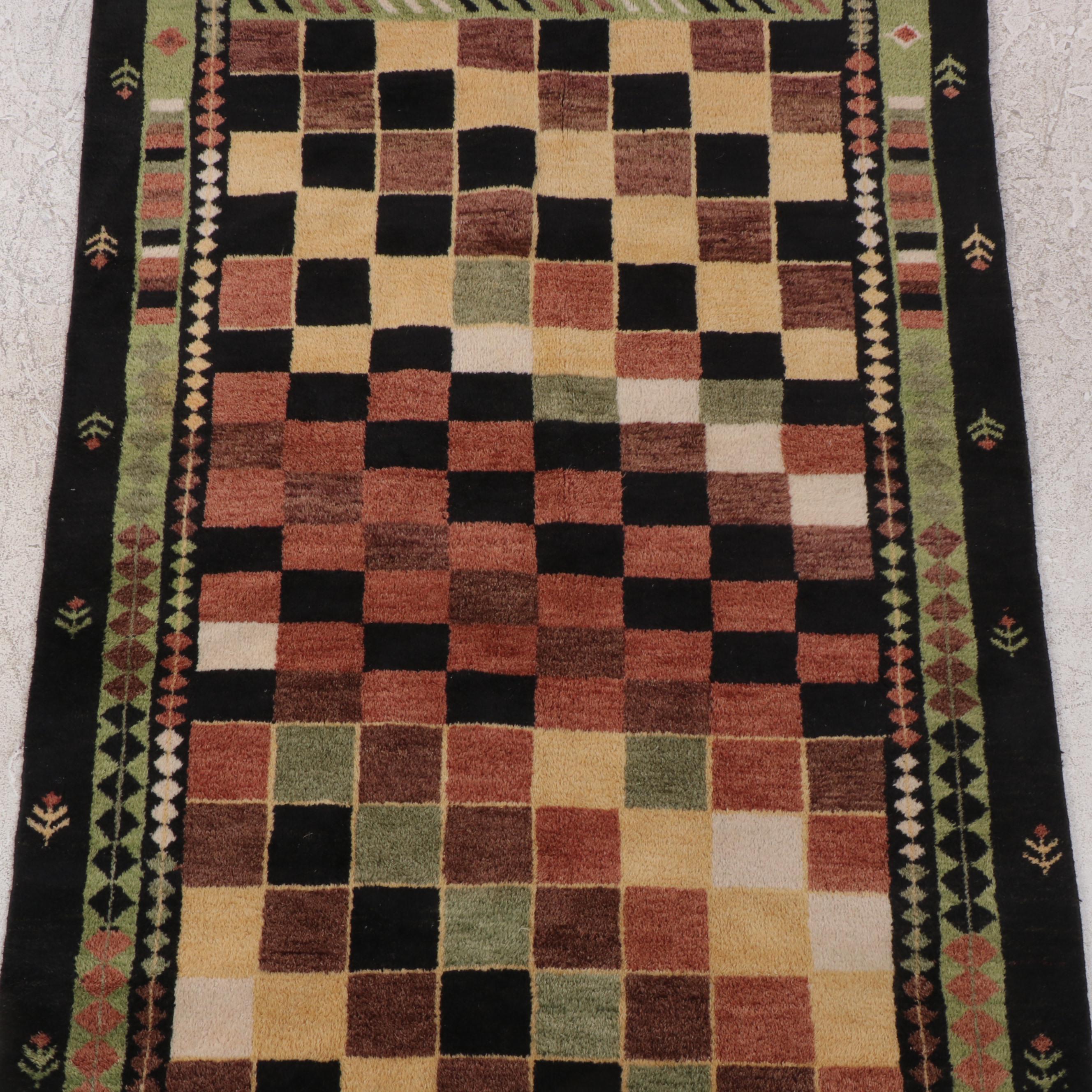 5'4 x 8'6 Hand-Knotted Indo-Persian Gabbeh Area Rug