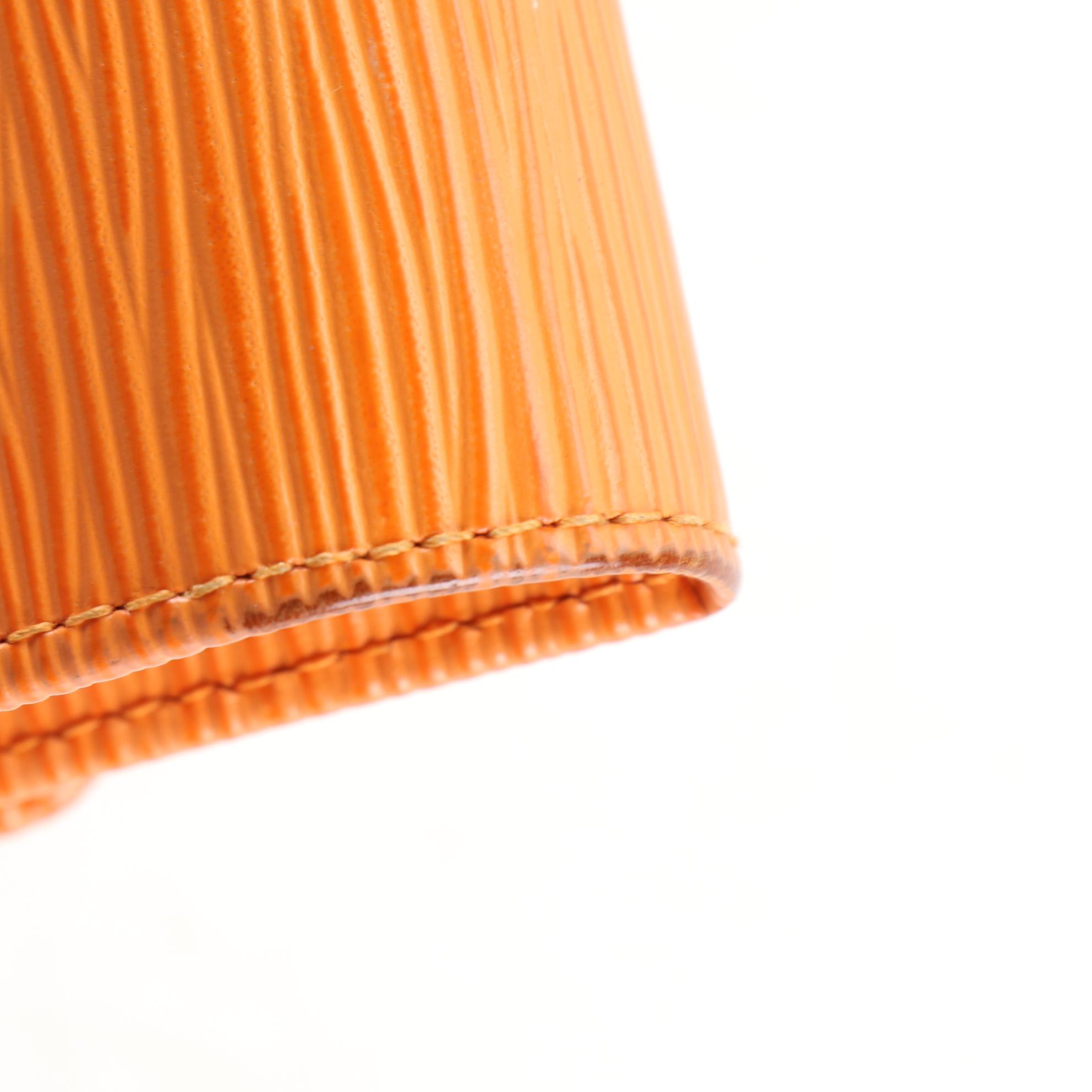 Louis Vuitton Porté-Tresor International Wallet in Mandarin Epi Leather with Box