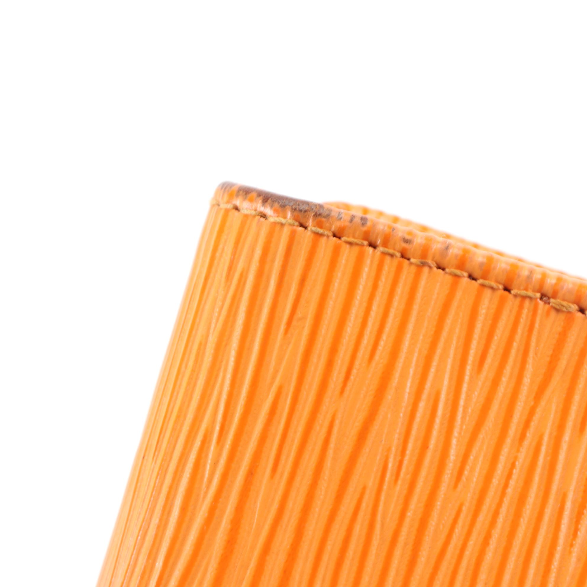 Louis Vuitton Porté-Tresor International Wallet in Mandarin Epi Leather with Box