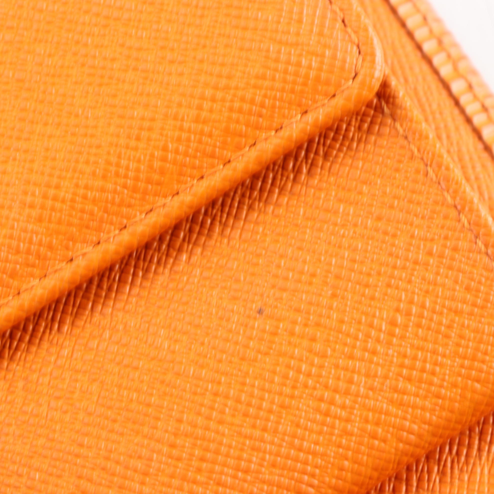 Louis Vuitton Porté-Tresor International Wallet in Mandarin Epi Leather with Box