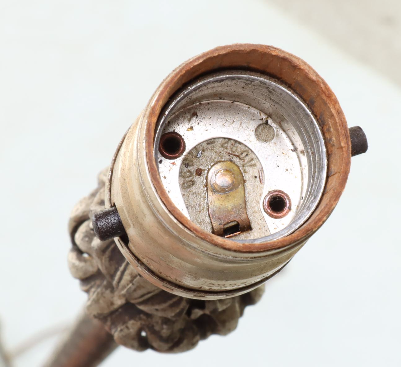 Neoclassical Style Metal and Marble Floor Lamp, Early to Mid-20th Century