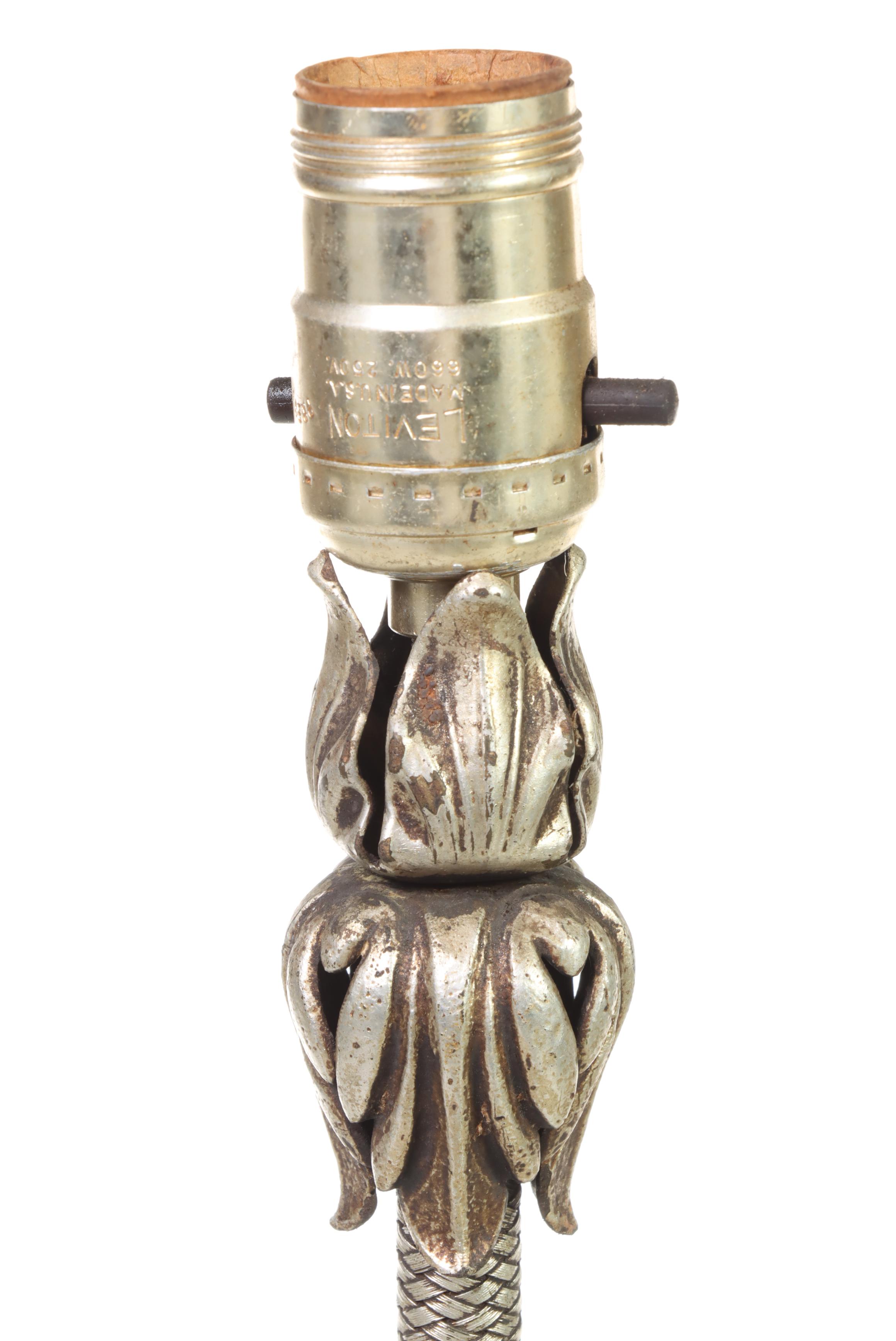 Neoclassical Style Metal and Marble Floor Lamp, Early to Mid-20th Century