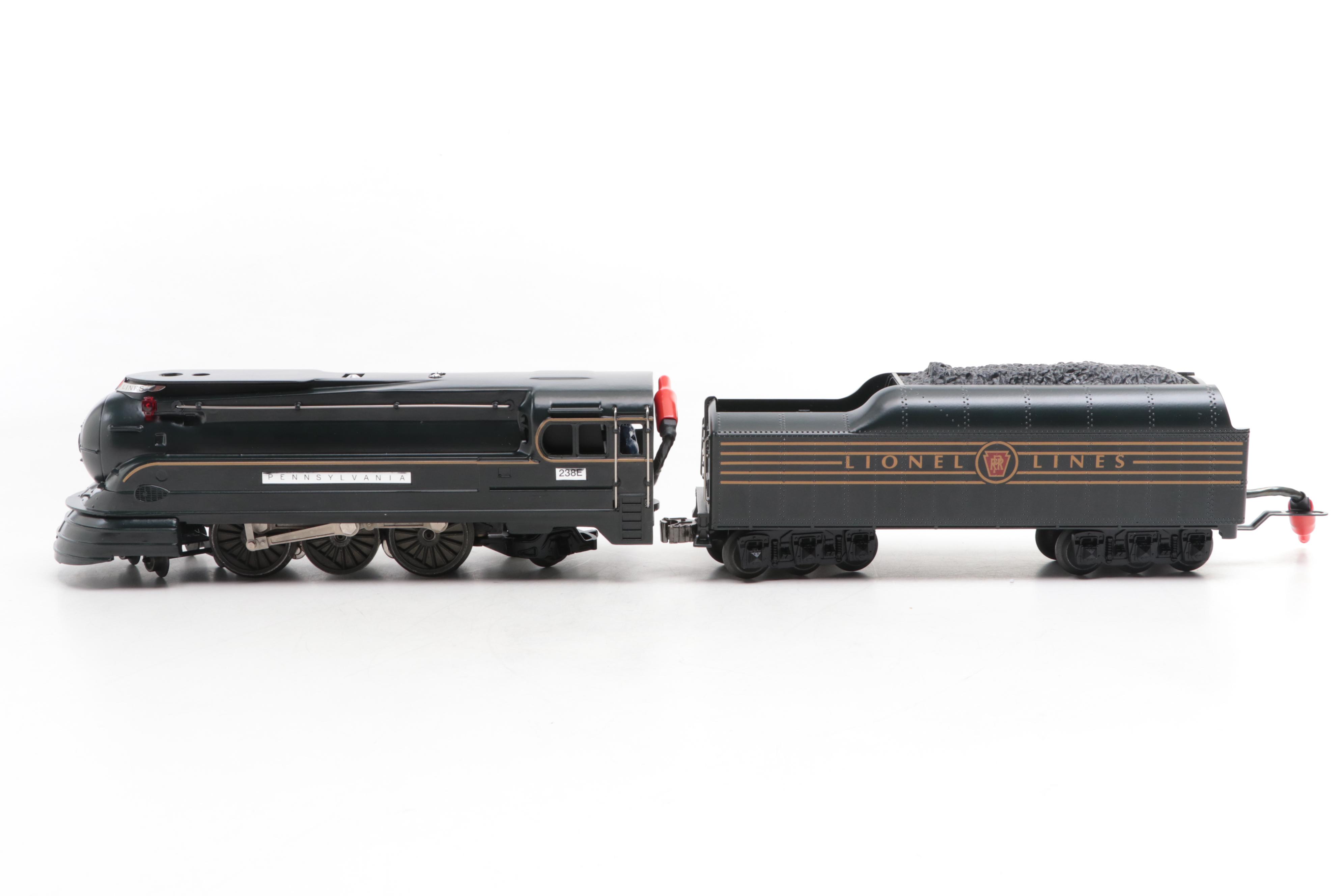 Lionel Trains Pennsylvania 238E K-4 Torpedo Steam Locomotive with Car