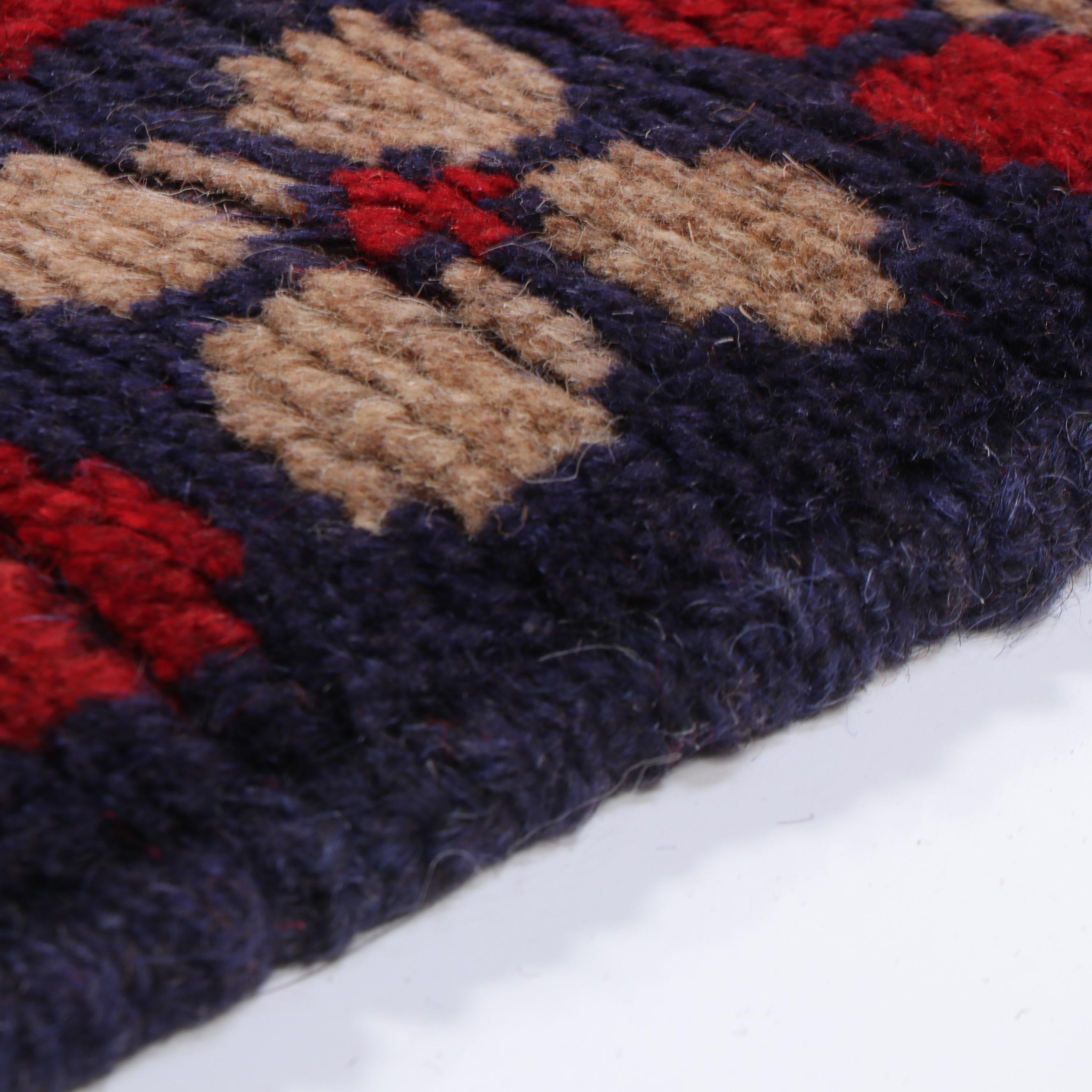 2'5 x 3'10 Hand-Knotted Afghan Baluch Teimani Accent Rug