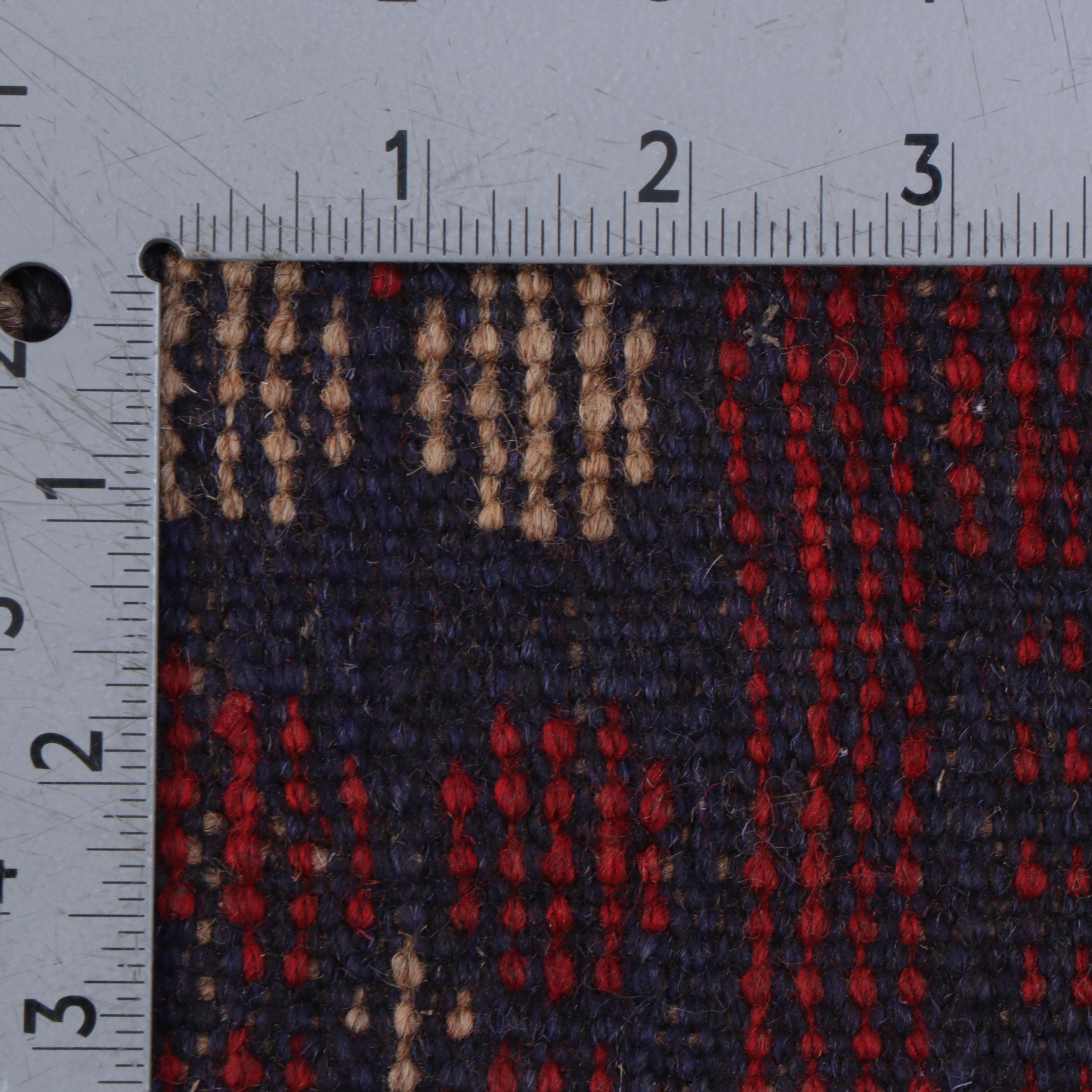 2'5 x 3'10 Hand-Knotted Afghan Baluch Teimani Accent Rug