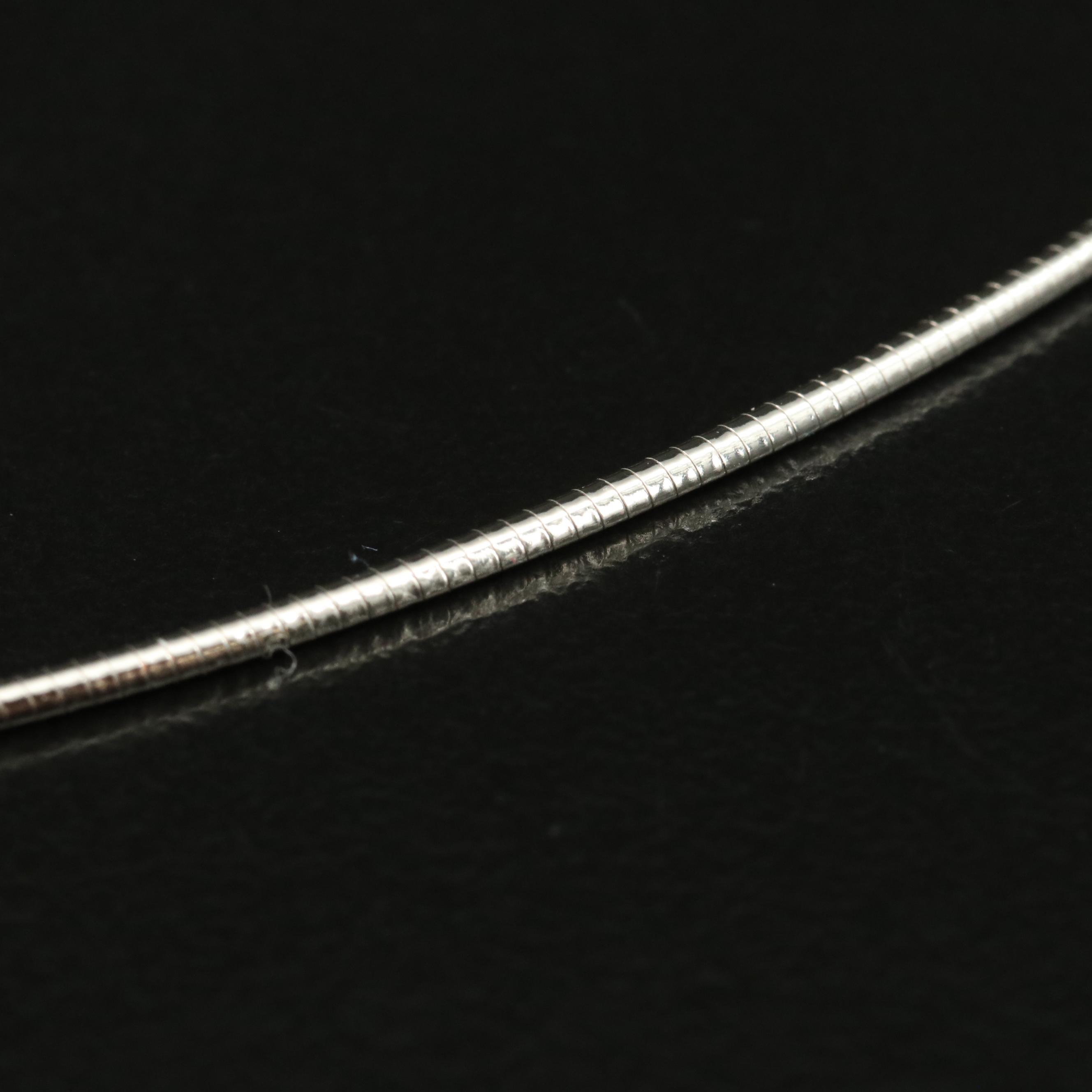 Hermès Pop H Enamel Slide Pendant on Sterling Chain Necklace