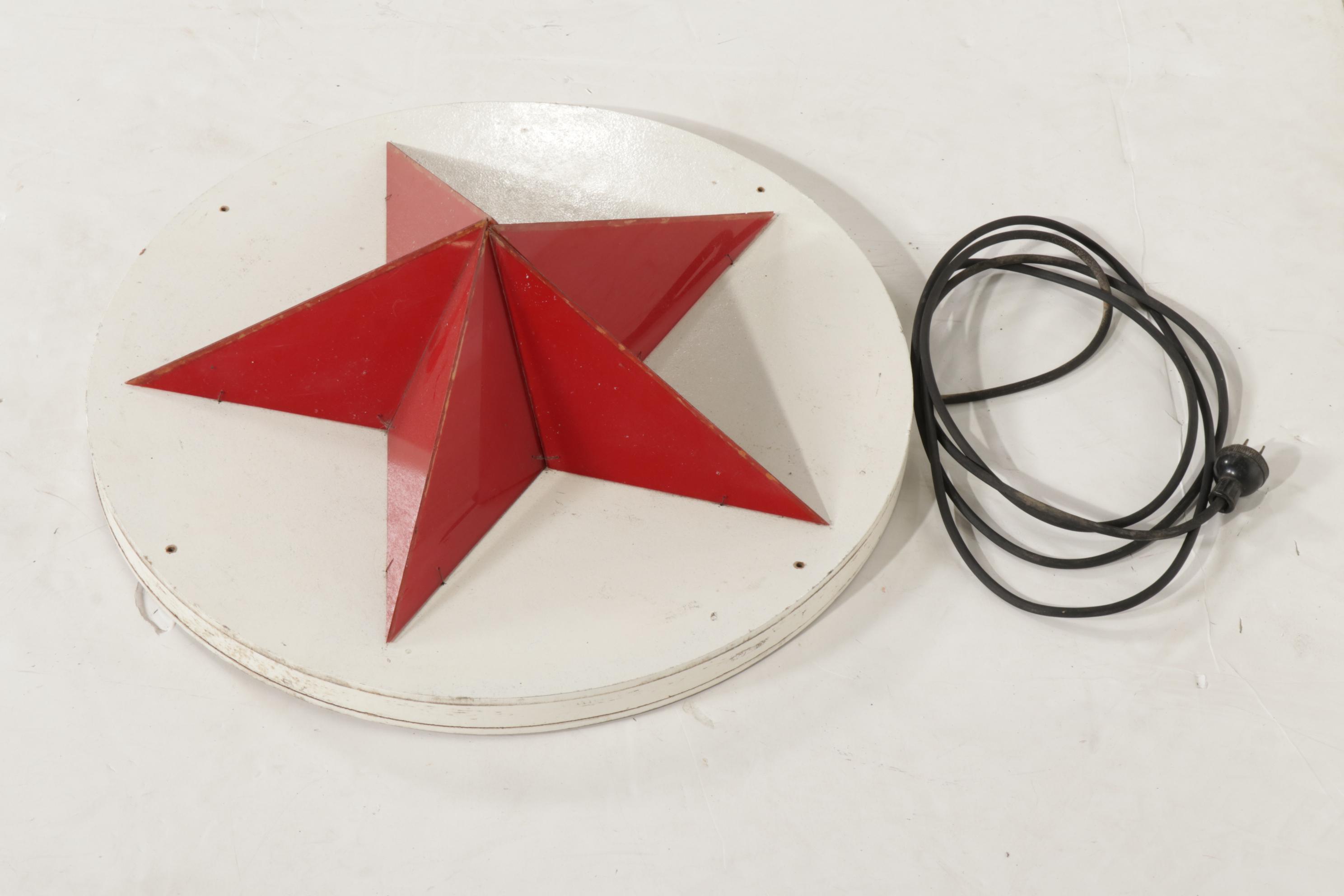 Red Five Point Star Illuminated Wall Hanging