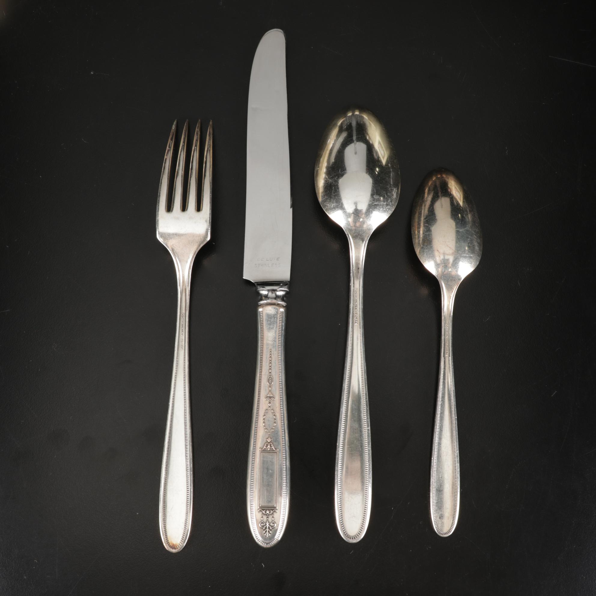 Victorian MOP Handled Fruit Knives and Other Tableware