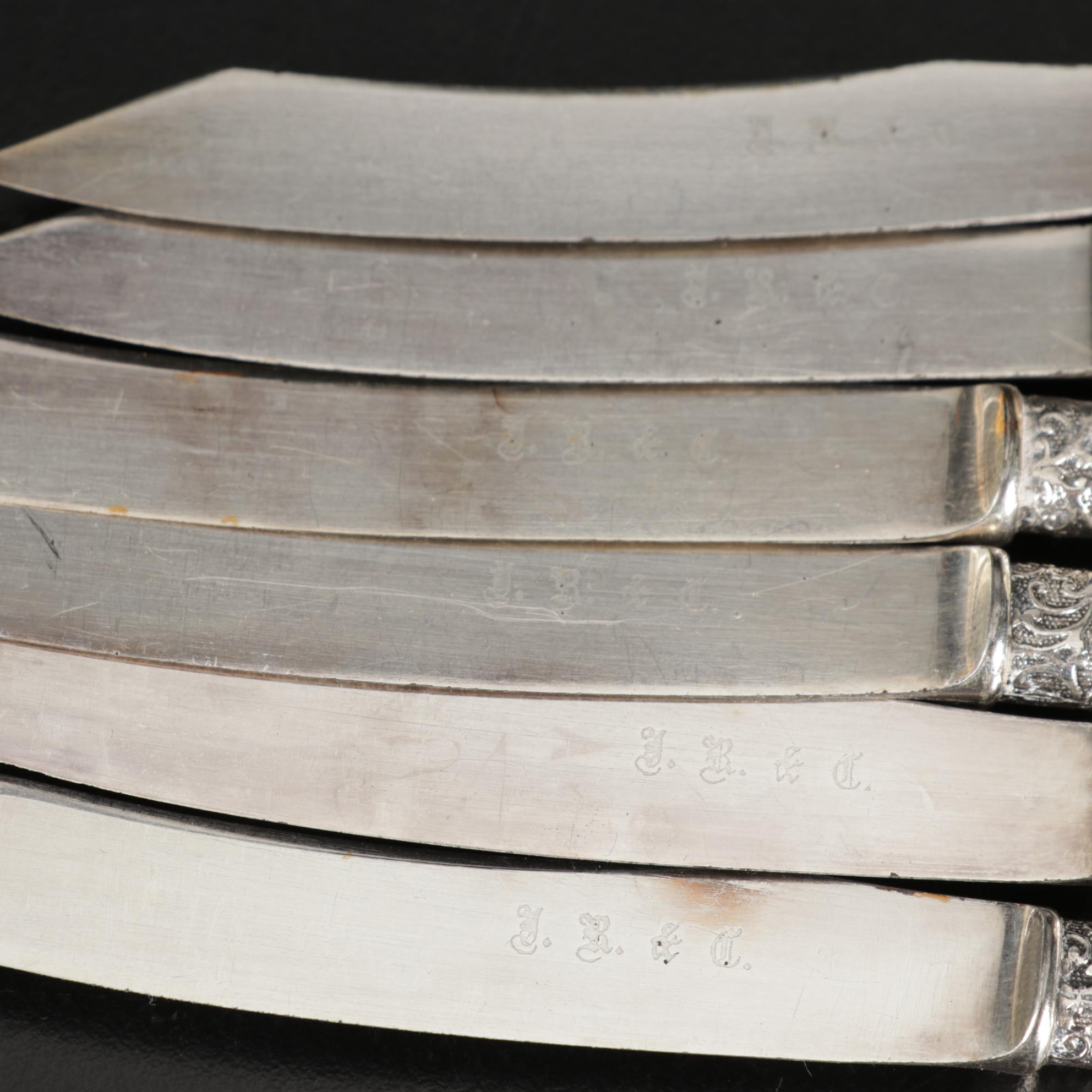 Victorian MOP Handled Fruit Knives and Other Tableware