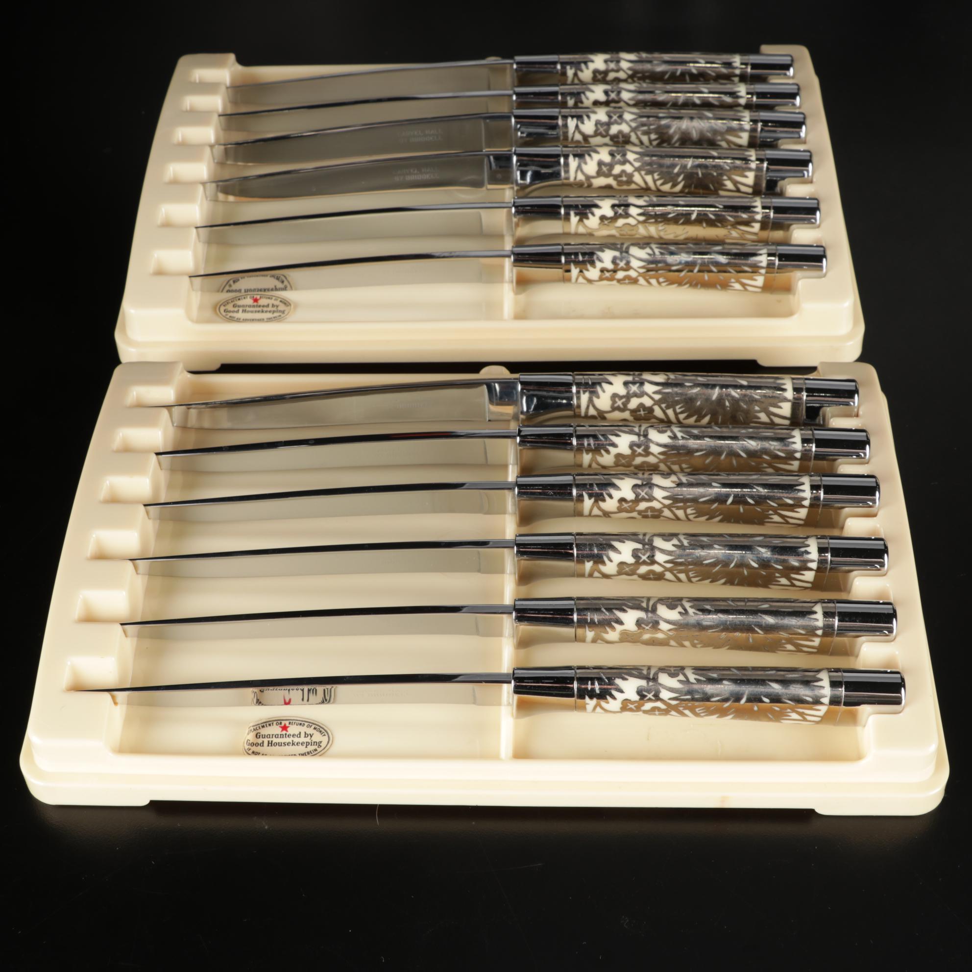 Victorian MOP Handled Fruit Knives and Other Tableware