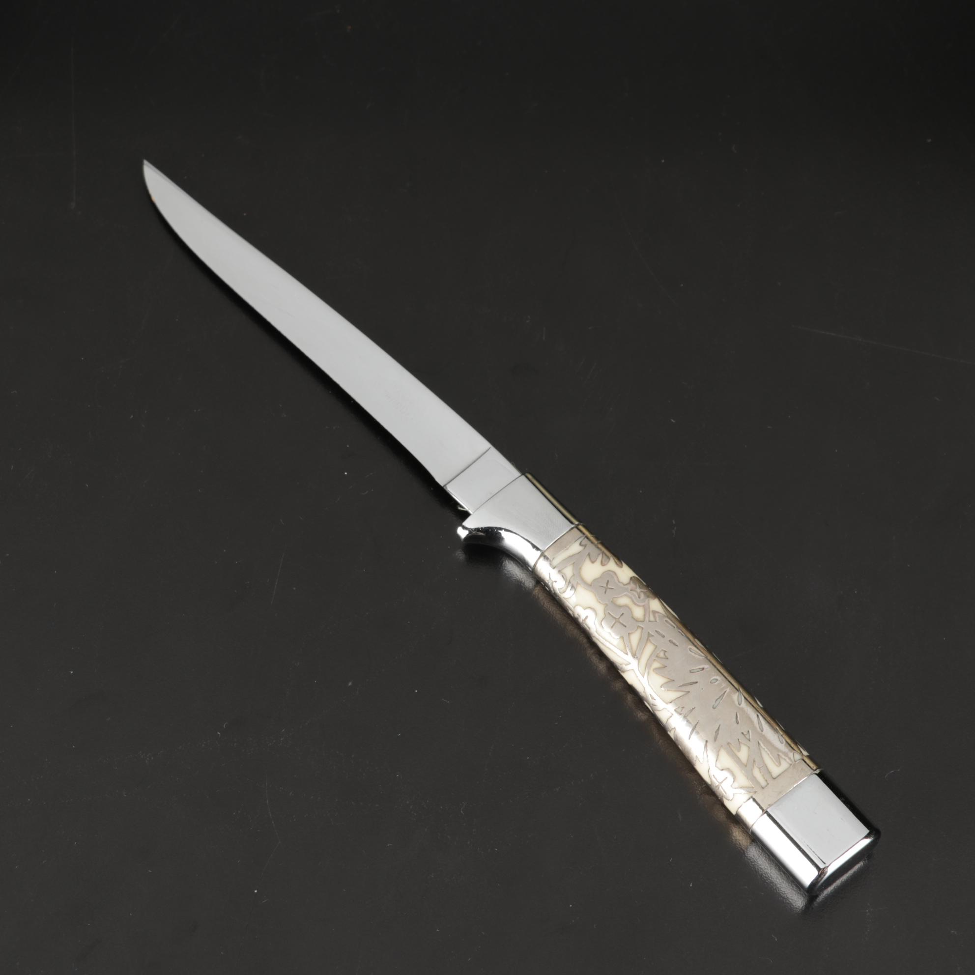 Victorian MOP Handled Fruit Knives and Other Tableware