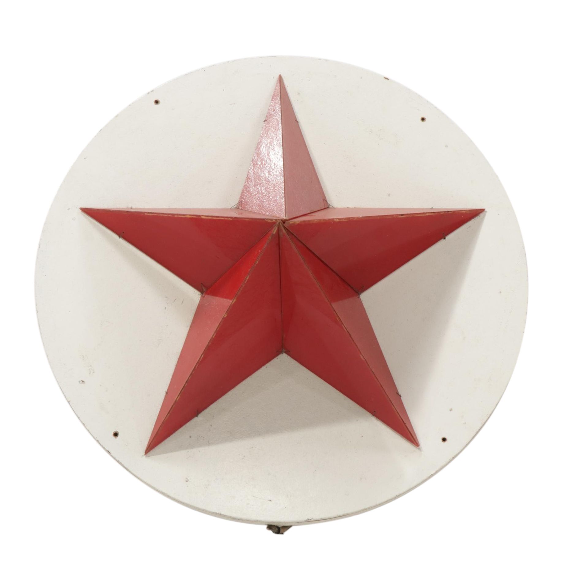 Red Five Point Star Illuminated Wall Hanging