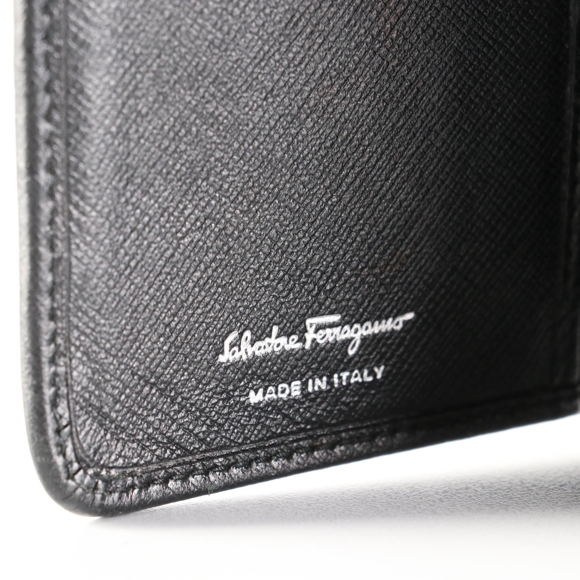 Salvatore Ferragamo Saffiano Leather Wallet with Gancini Hardware