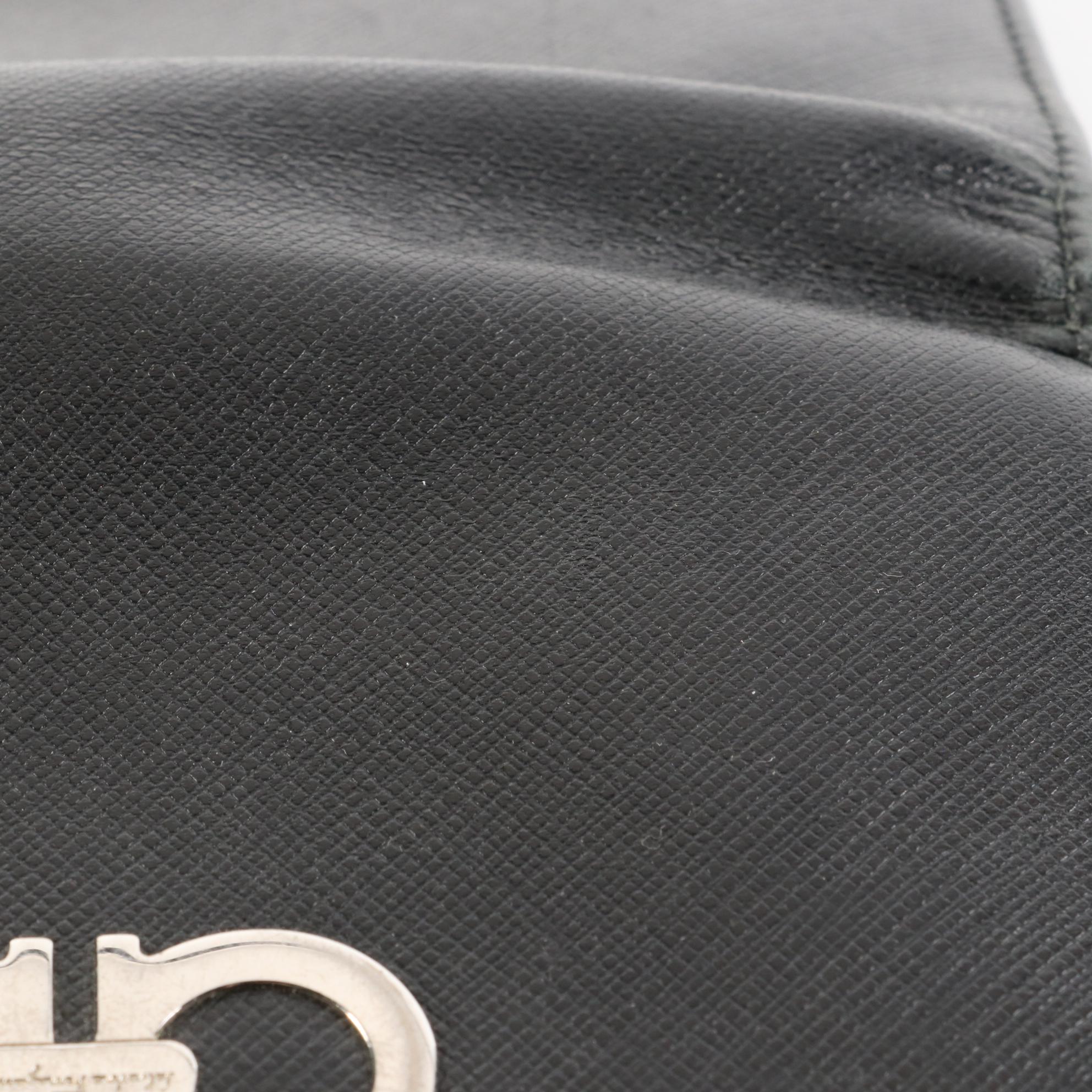 Salvatore Ferragamo Saffiano Leather Wallet with Gancini Hardware