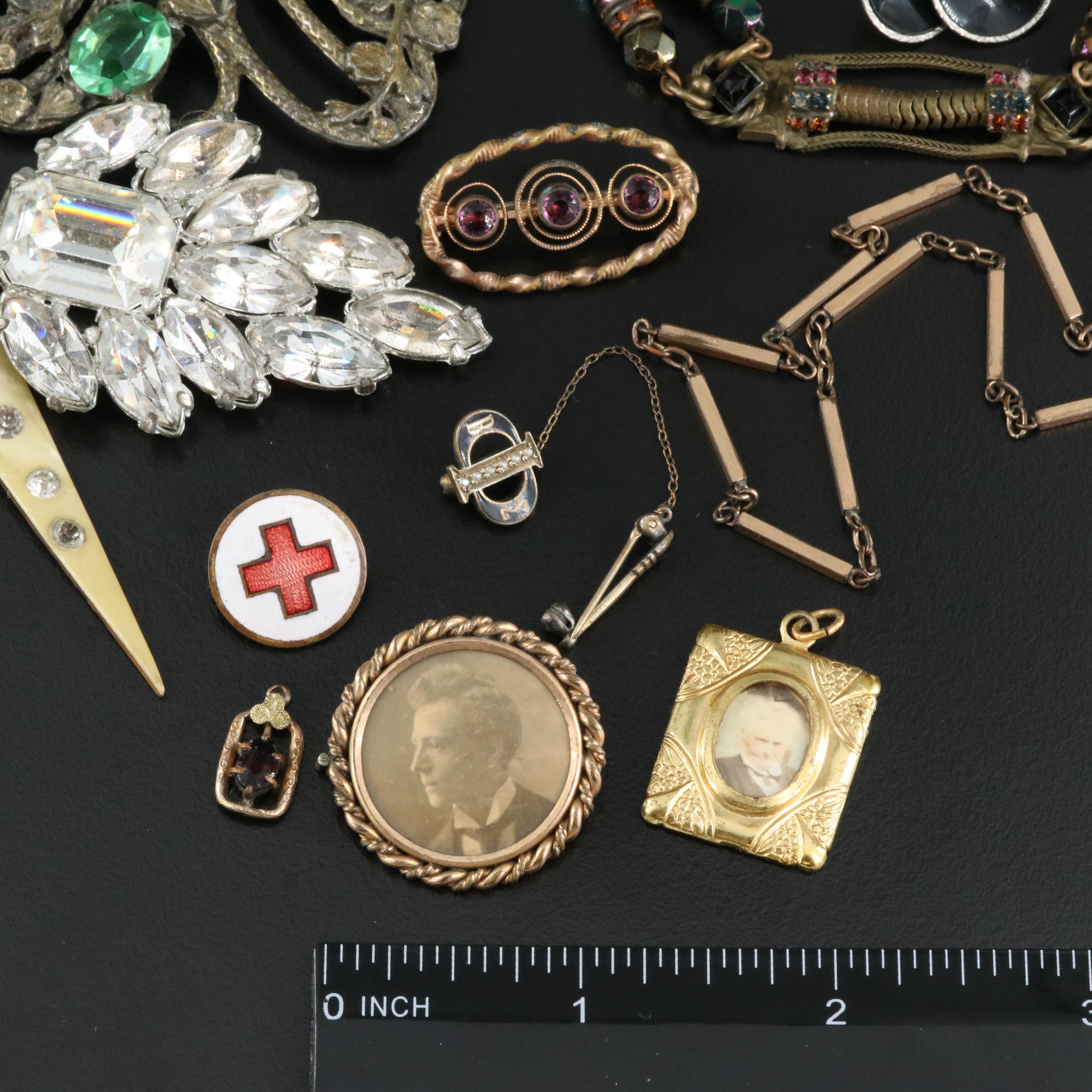 Rhinestones Featured in Antique and Vintage Jewelry Collection