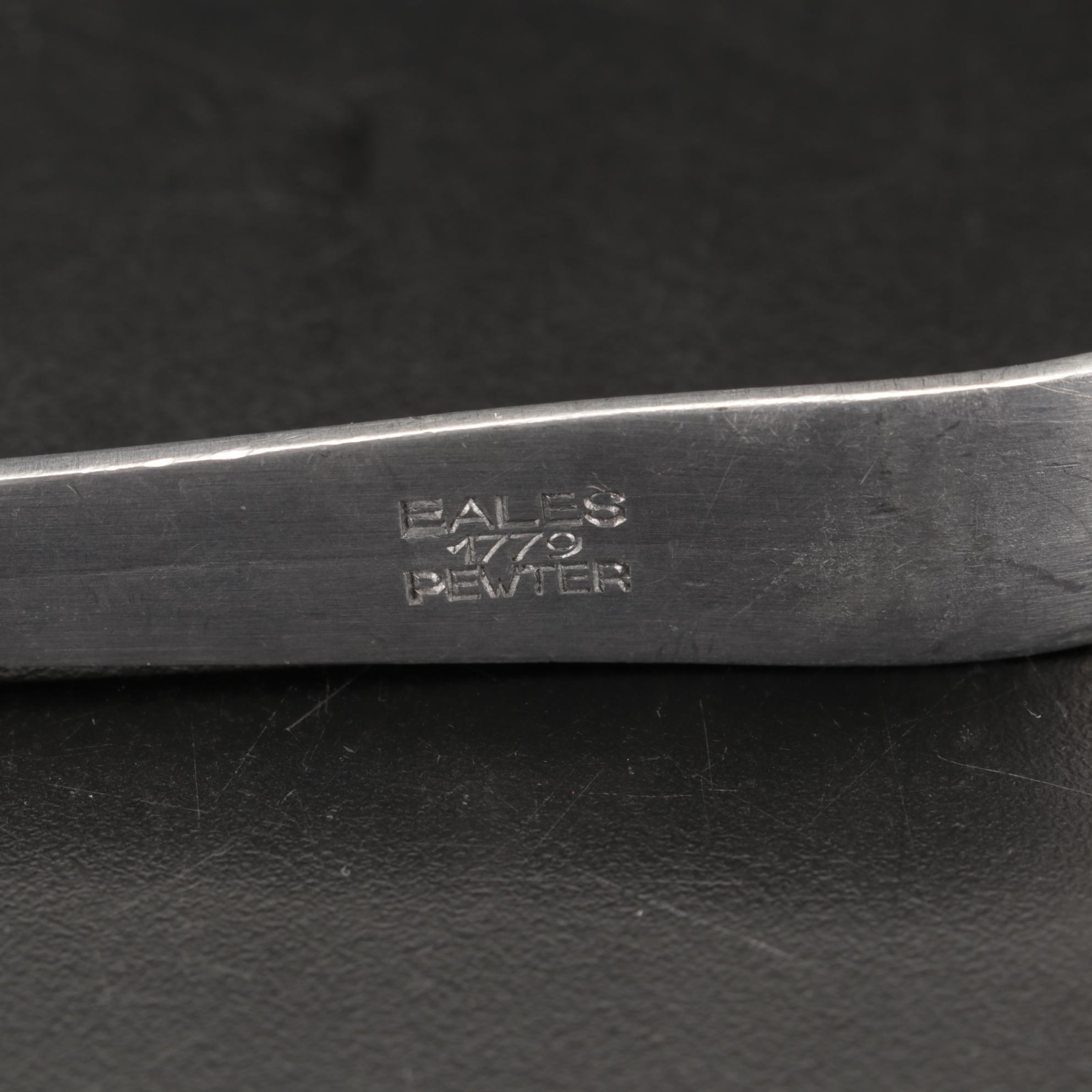 New Martinsville "Radiance" Glass Dual Candlesticks with Eales Pewter Snuffer