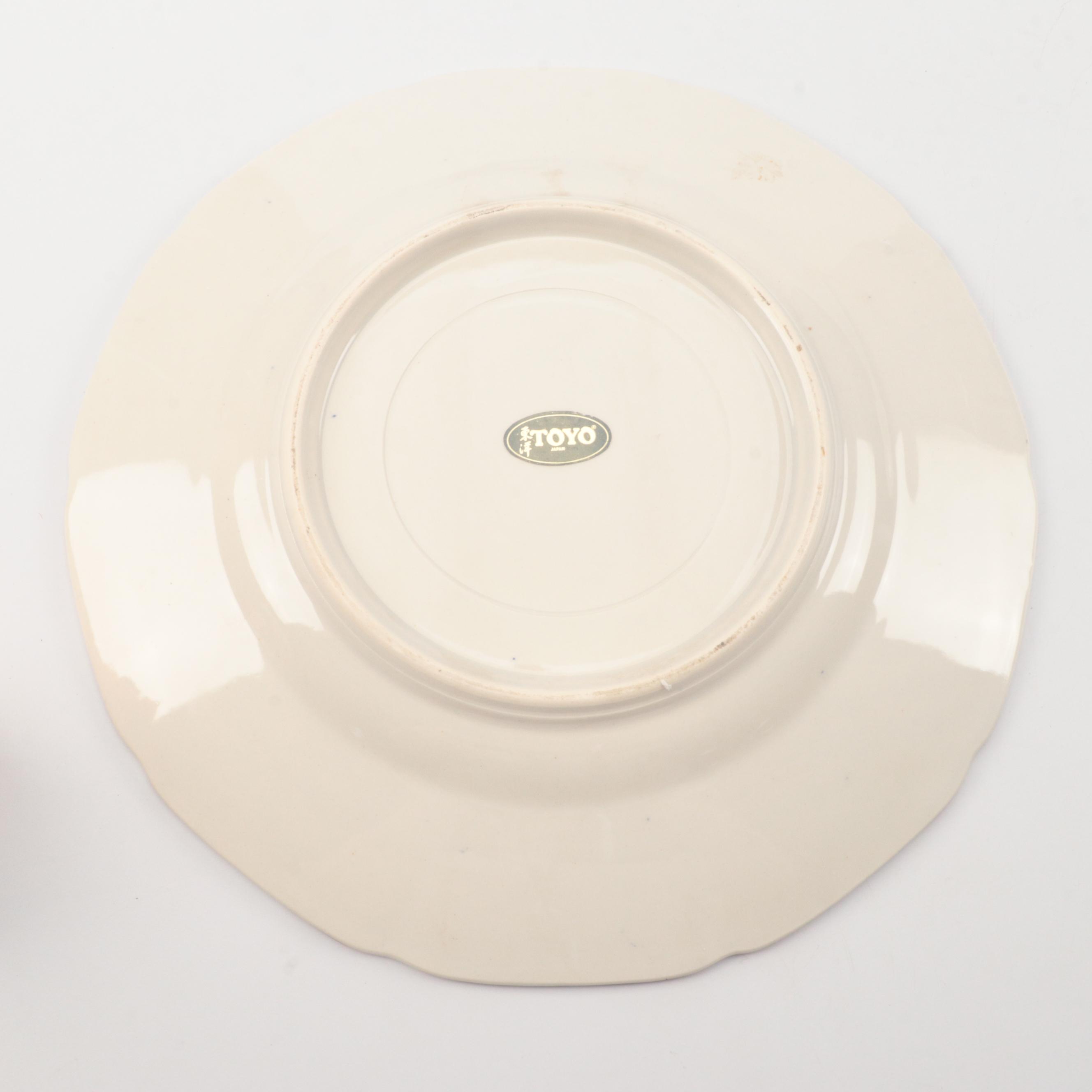 Toyo and Other Japanese Ceramic Plates,  Mid to Late 20th Century