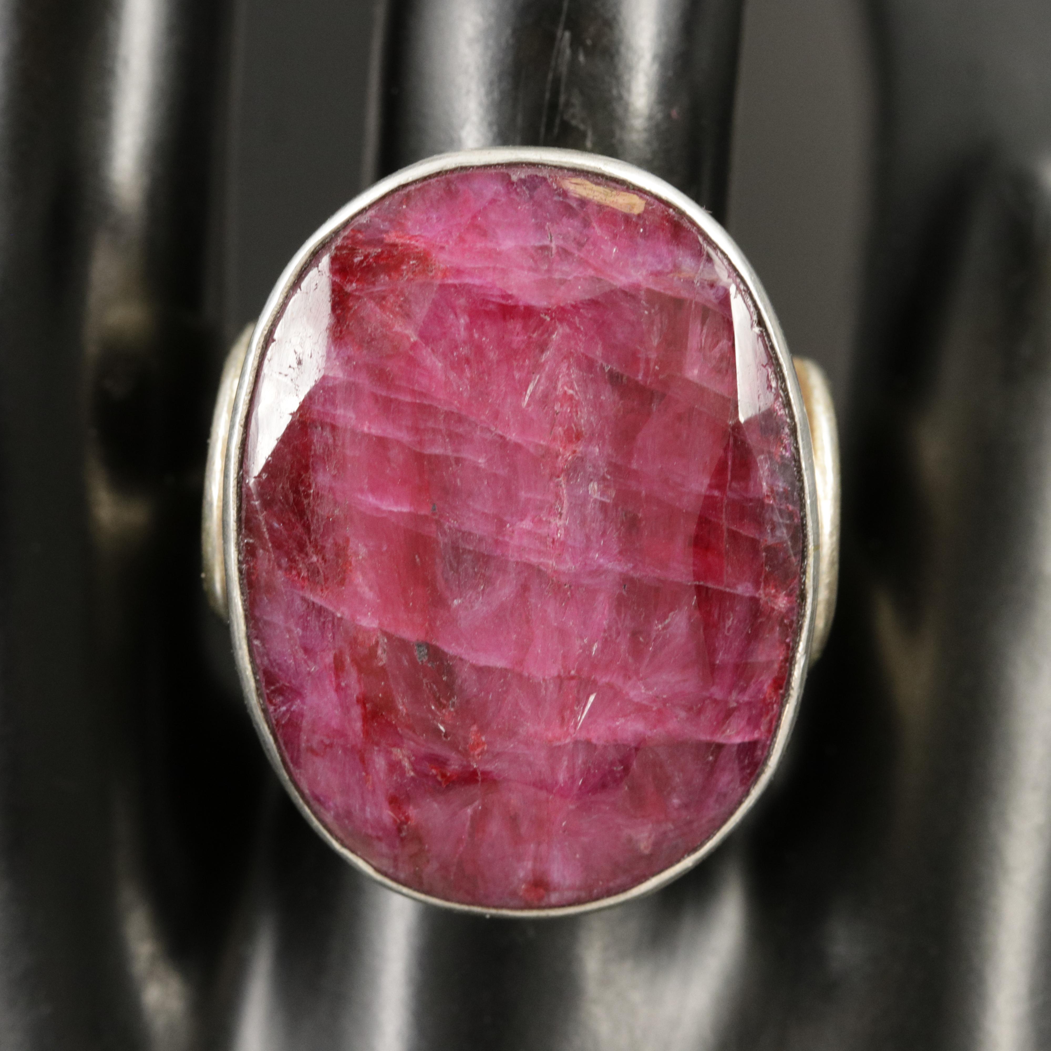 Corundum Oval Ring