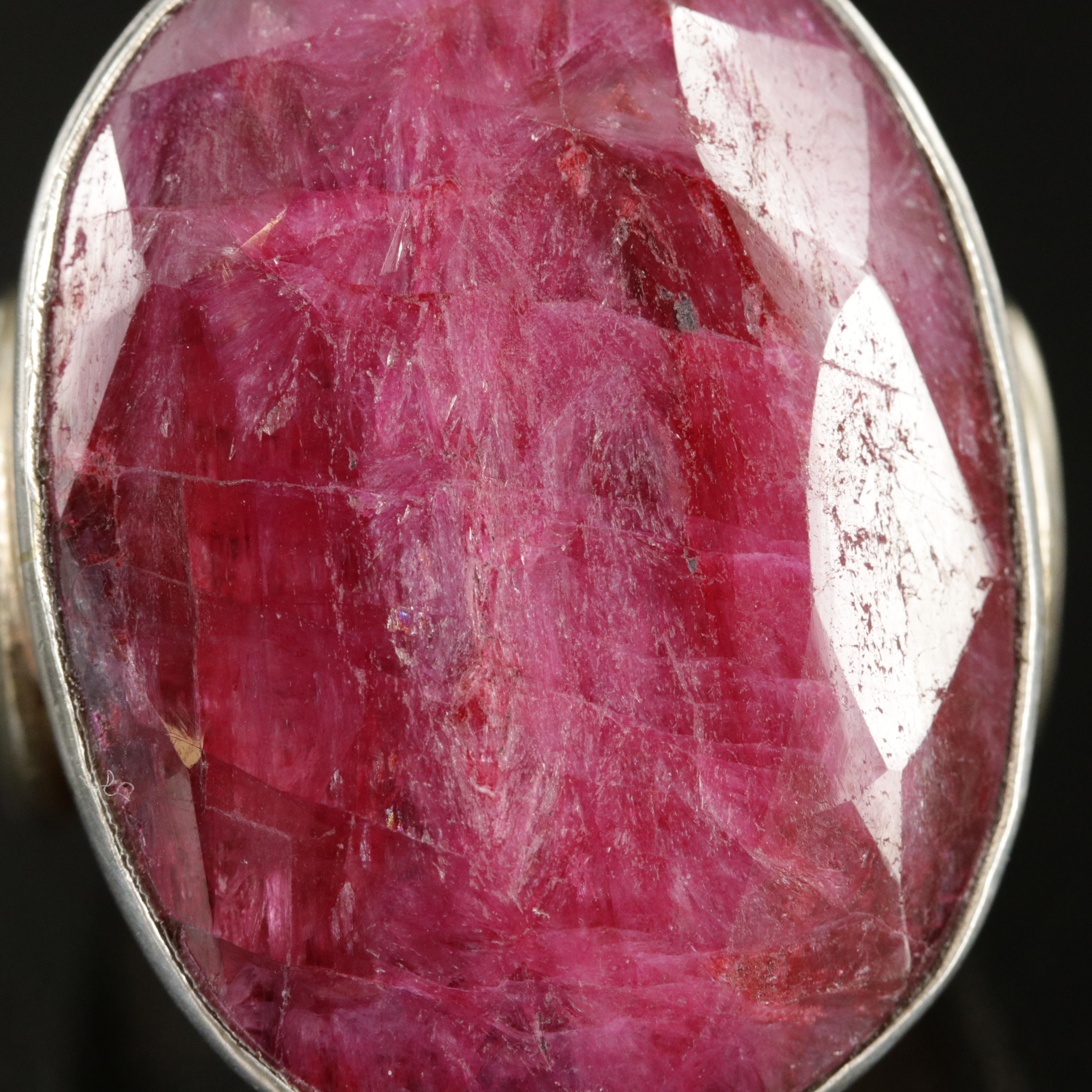 Corundum Oval Ring
