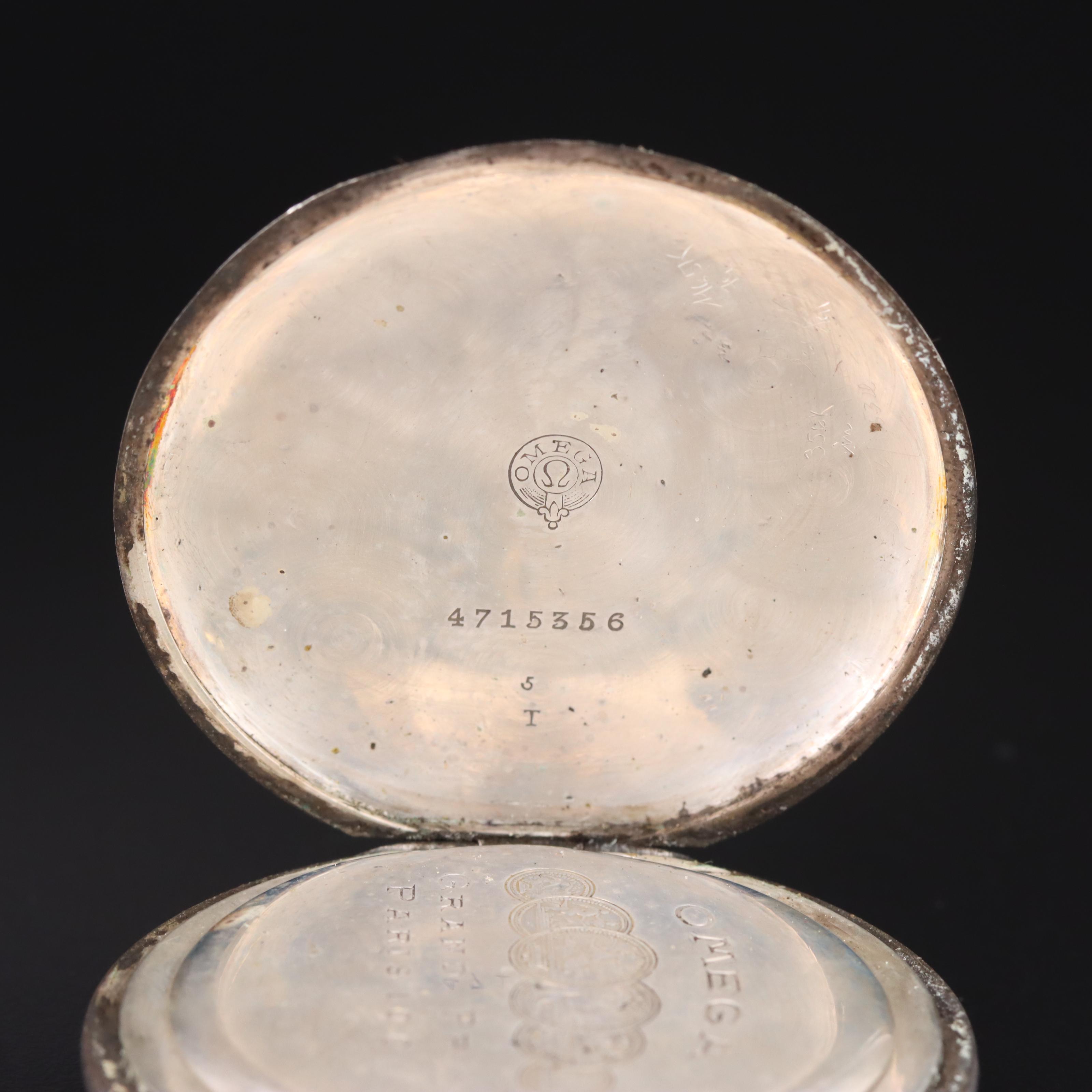 1908 Omega Medana Sterling Pocket Watch