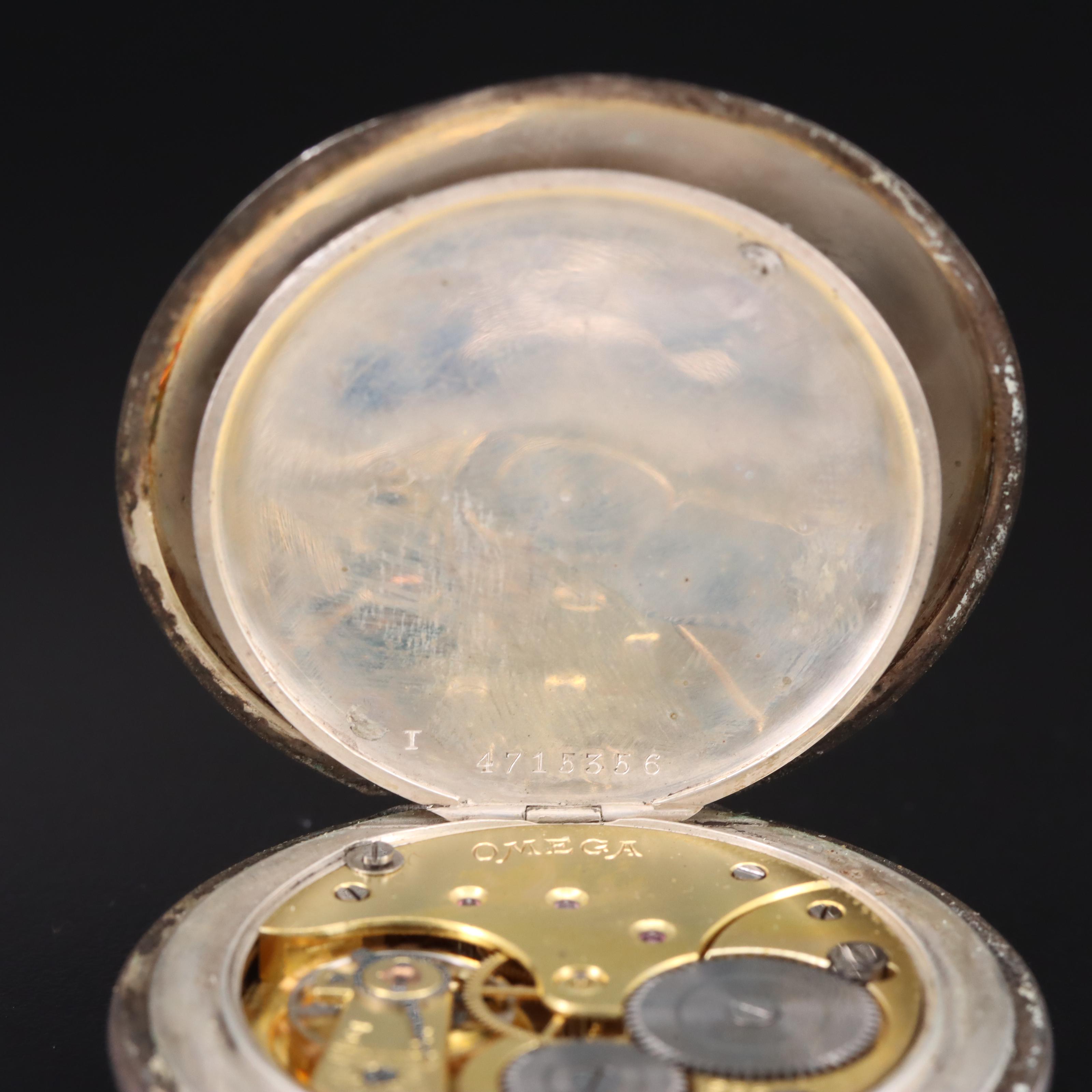 1908 Omega Medana Sterling Pocket Watch