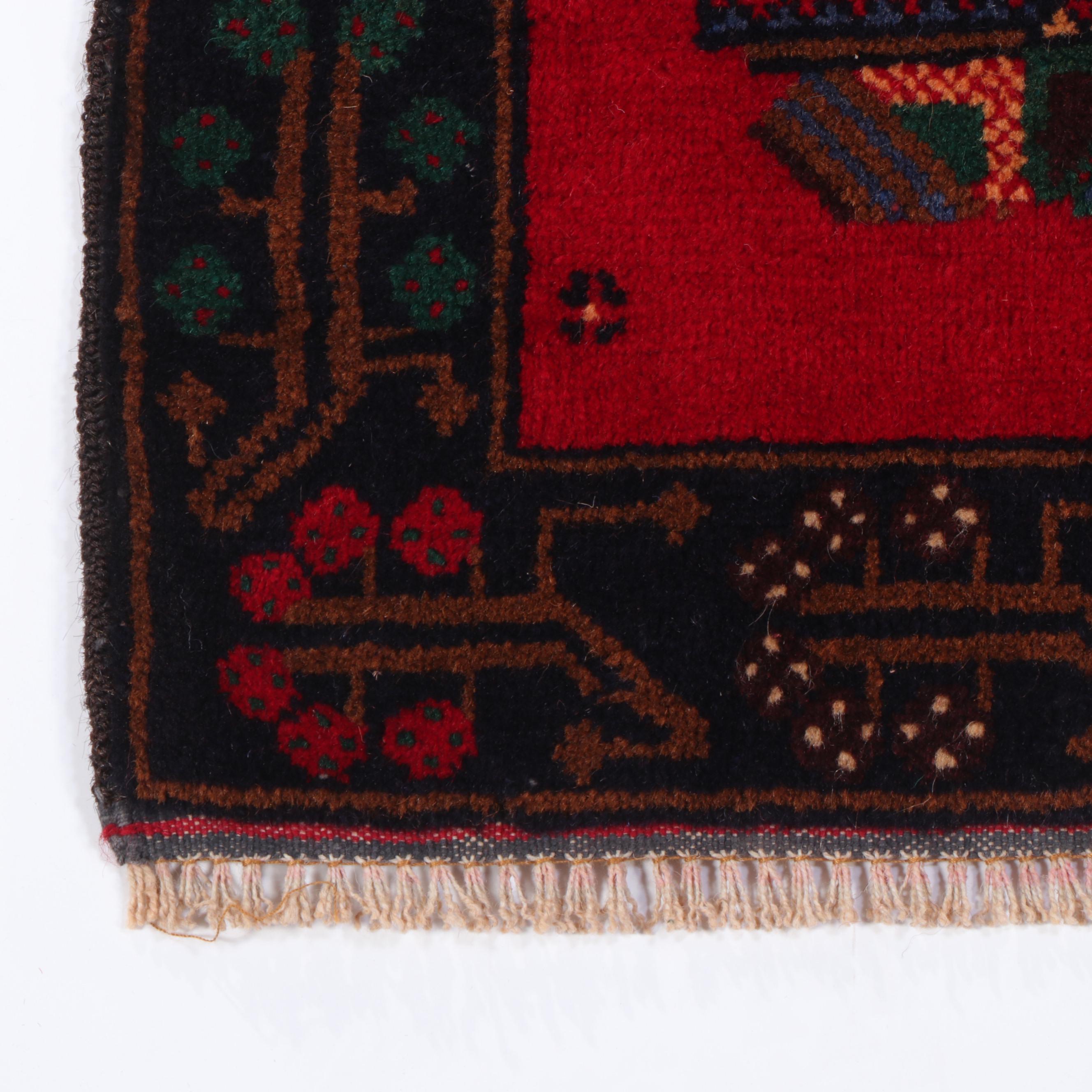 2'11 x 5'1 Hand-Knotted Afghan Village Pictorial Accent Rug