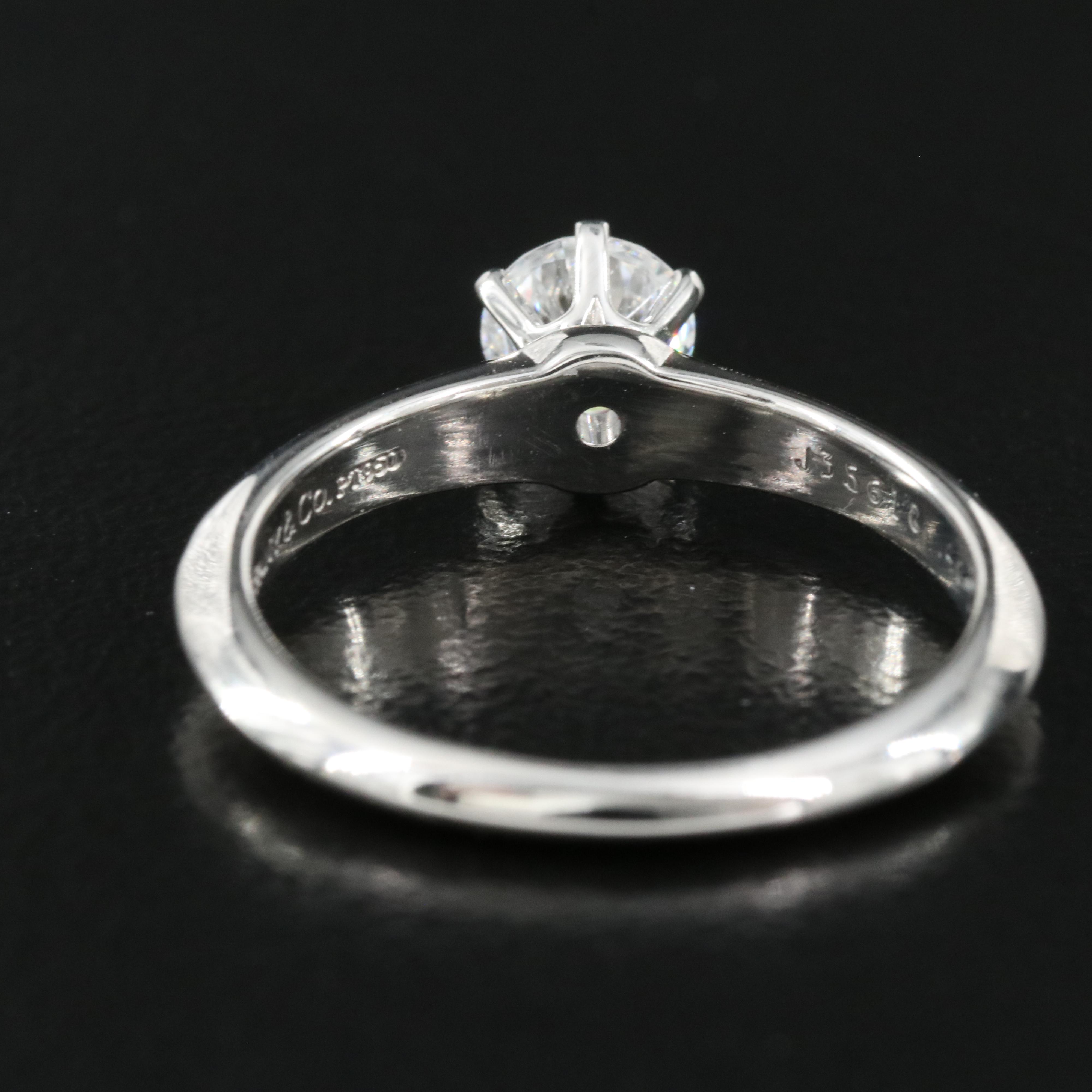 Tiffany & Co. Platinum 0.46 CT Diamond Solitaire Ring
