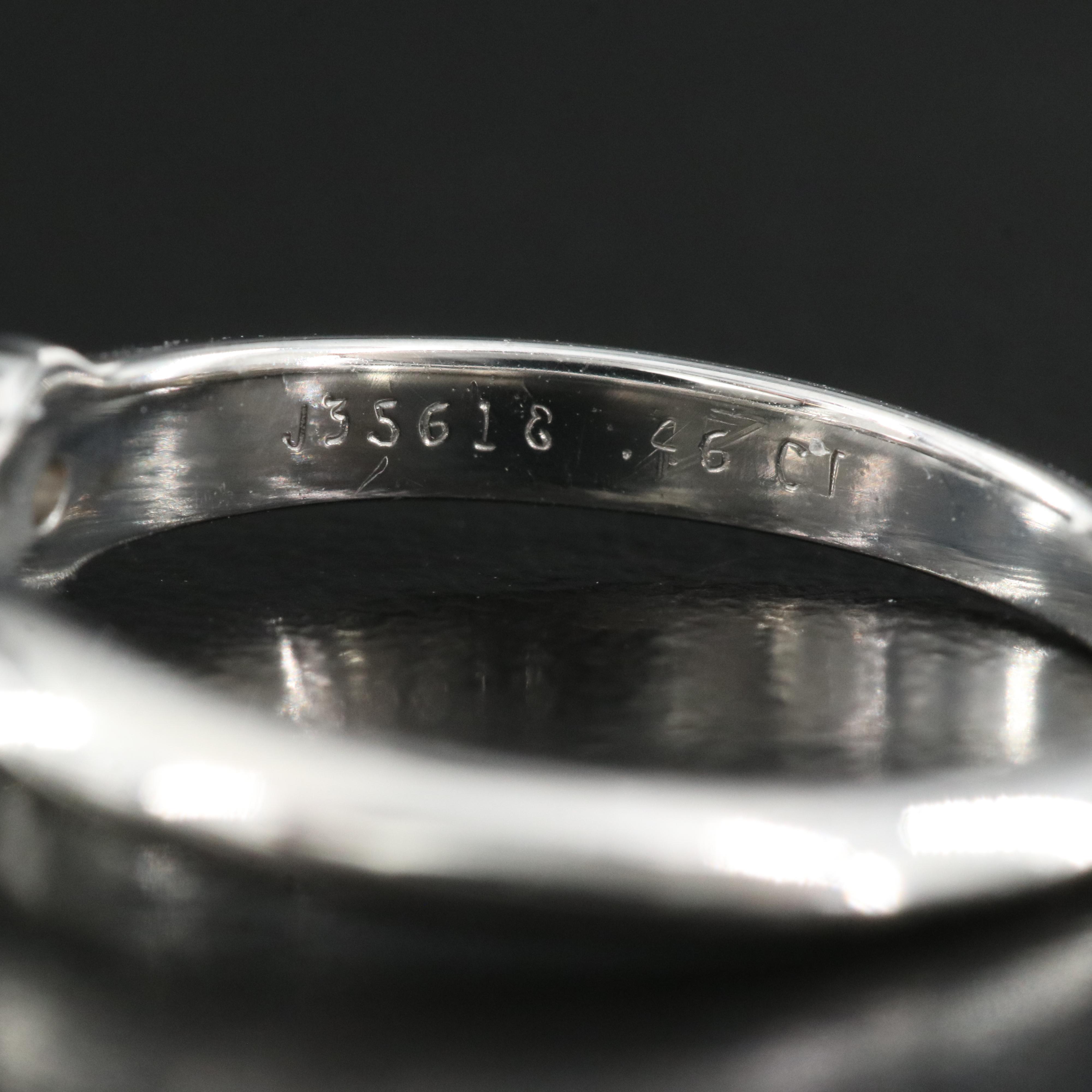 Tiffany & Co. Platinum 0.46 CT Diamond Solitaire Ring