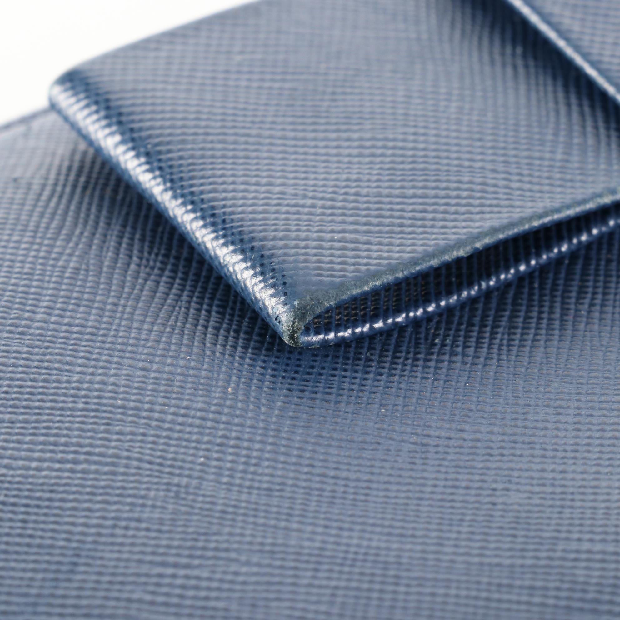 Prada Saffiano Leather Zip Wallet with Flat Bow