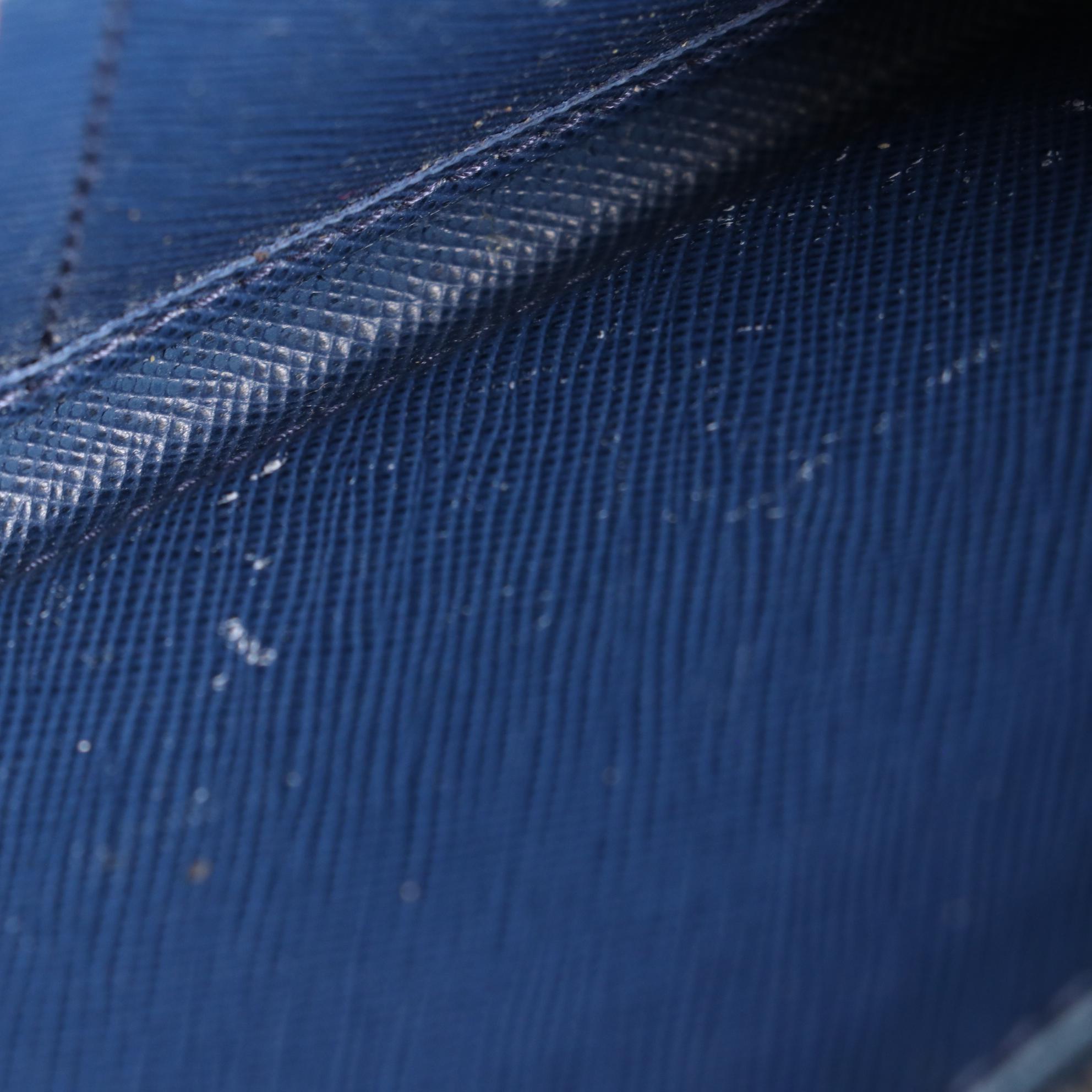 Prada Saffiano Leather Zip Wallet with Flat Bow