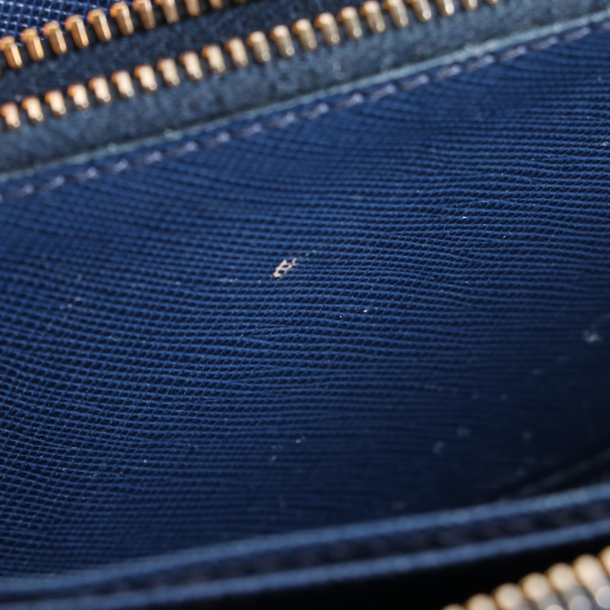 Prada Saffiano Leather Zip Wallet with Flat Bow